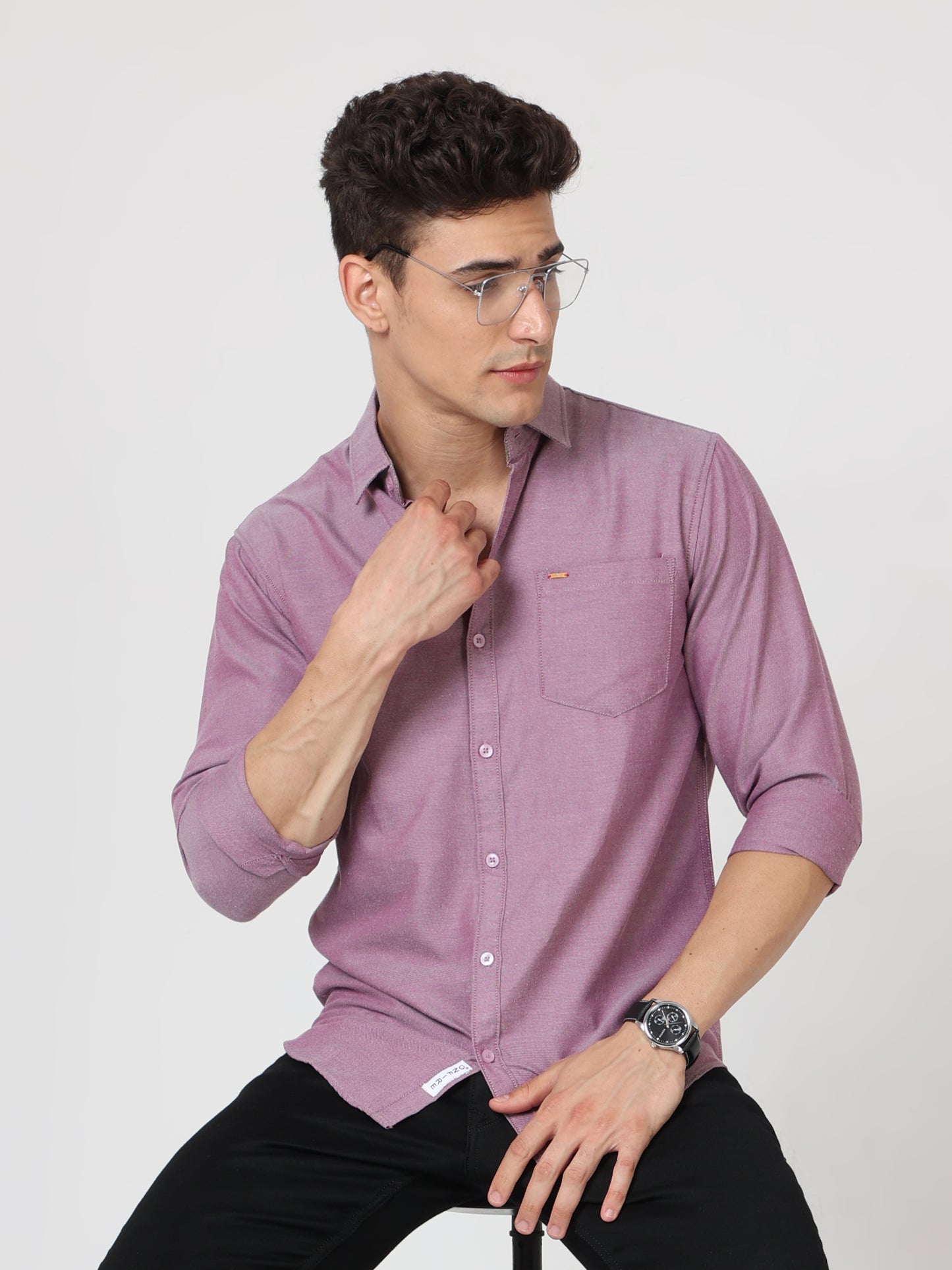 Onfire Oxford Purple Shirt