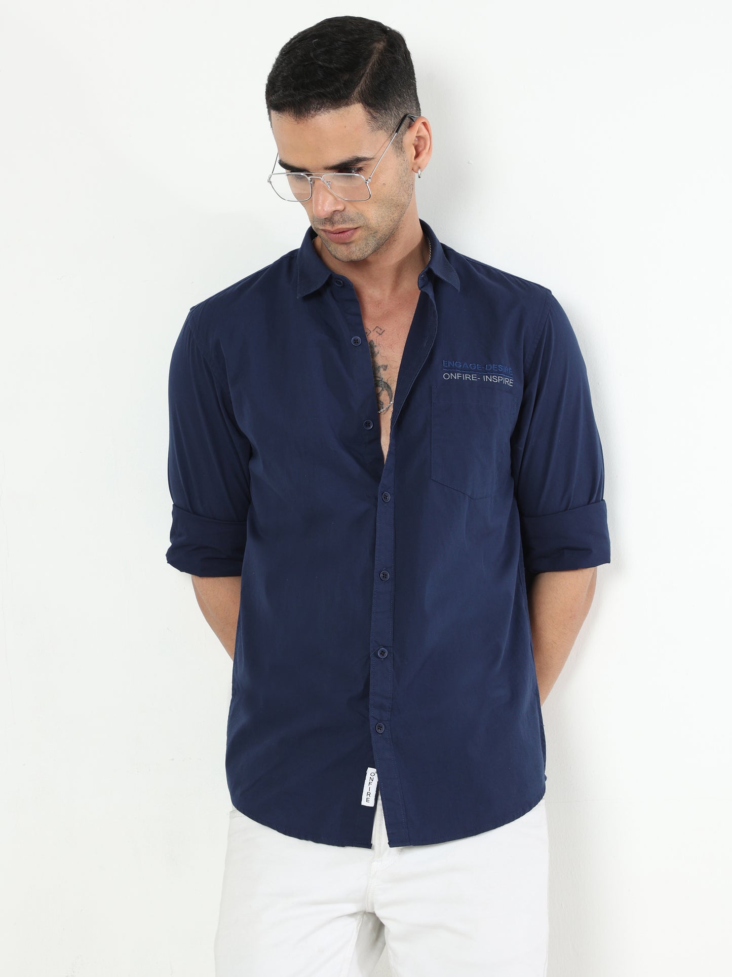 Onfire Solid Blue Shirt