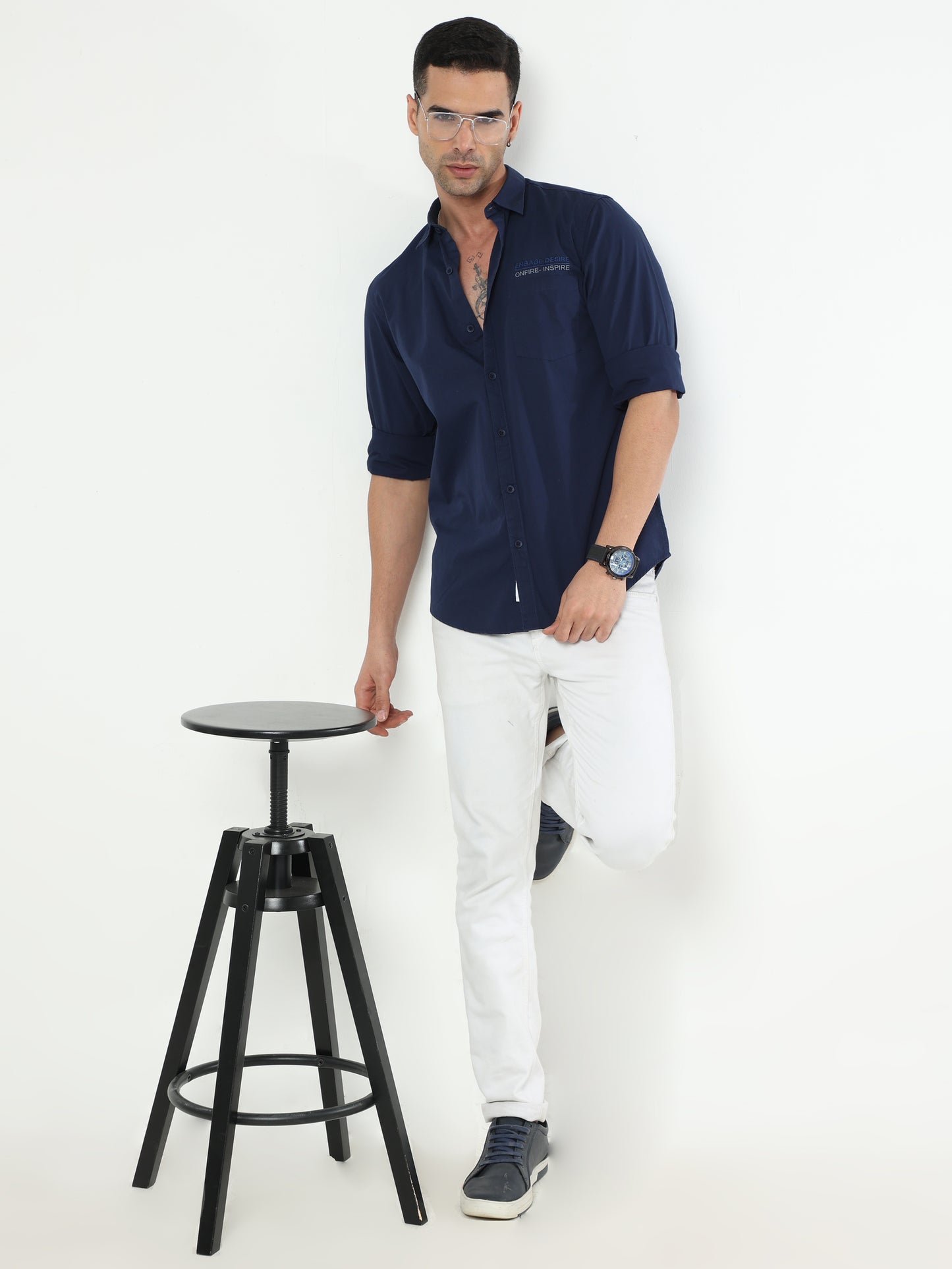 Onfire Solid Blue Shirt