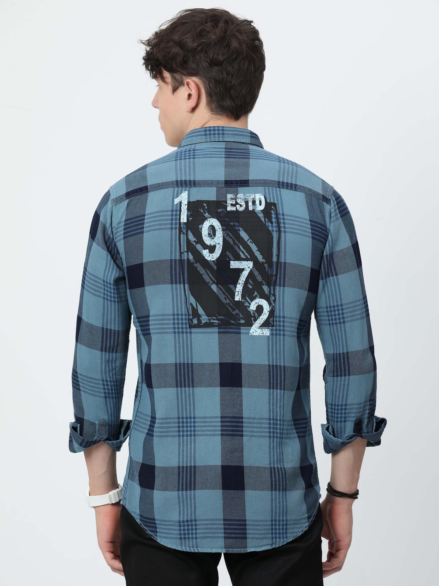 Tomford Checks Turquoise Cargo Shirt - A2269A