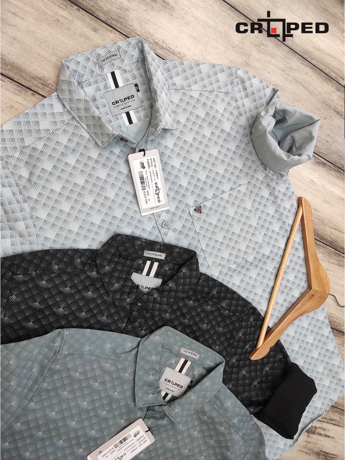 Croped Butterscotch Print Full Sleeves Shirt