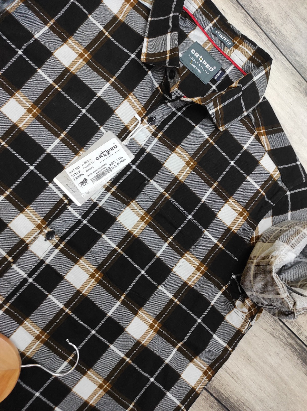 Croped Diesel Check Shirt