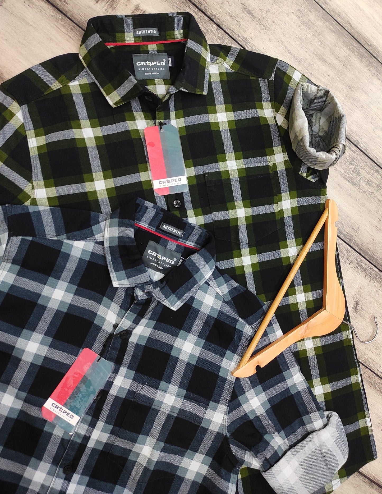 Croped Full Sleeves Checks Shirts