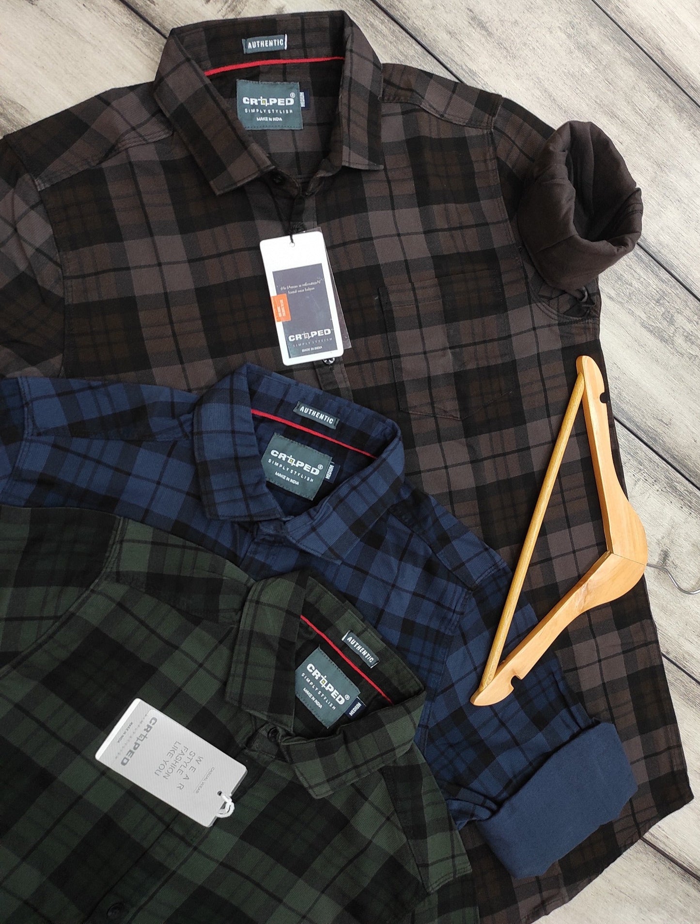 Croped Full Sleeves Checks Shirts