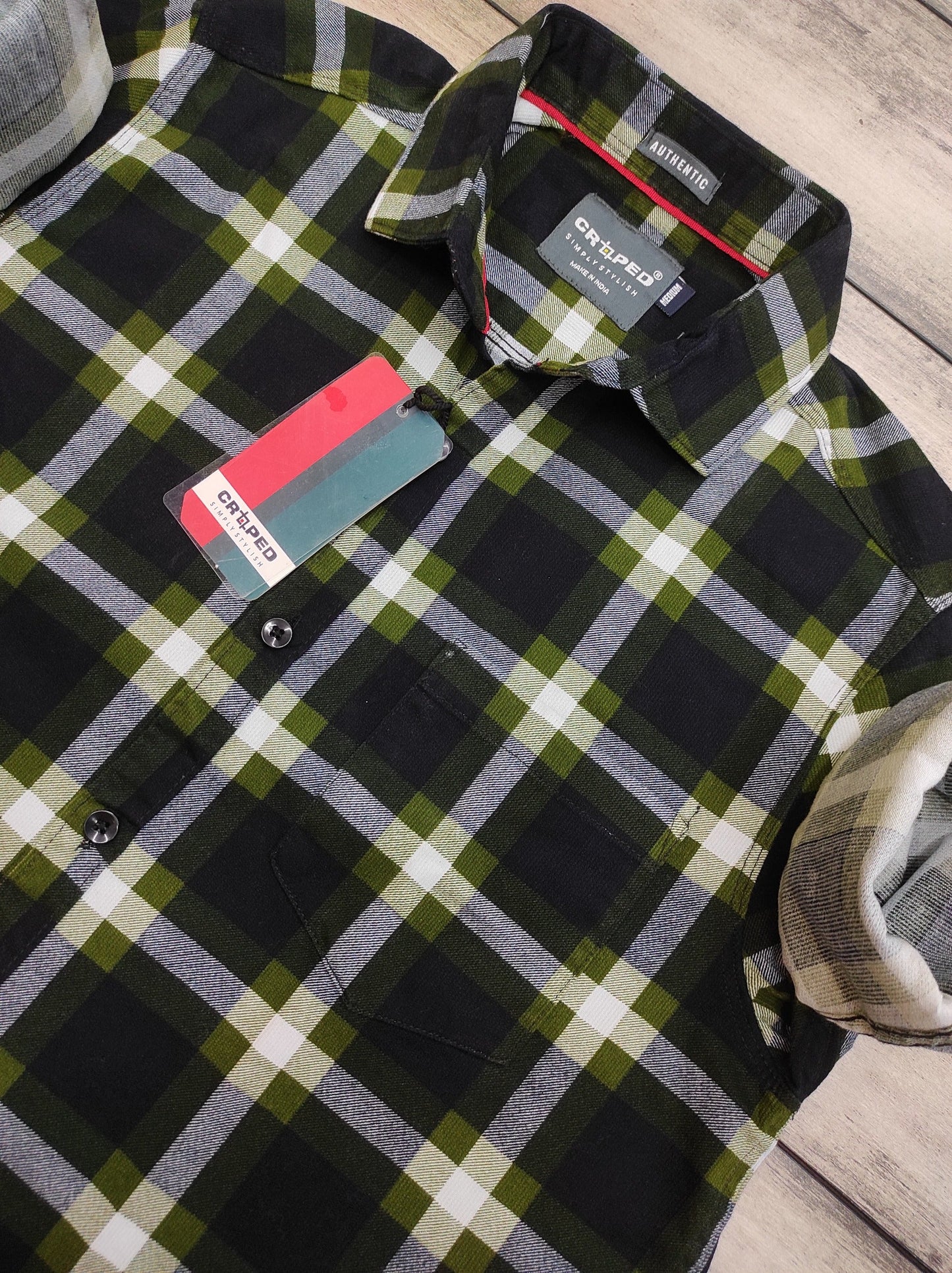 Croped Full Sleeves Checks Shirts