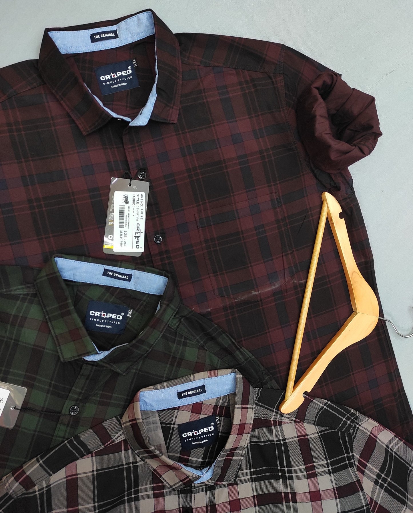 Croped Checks Full Sleeves Shirt