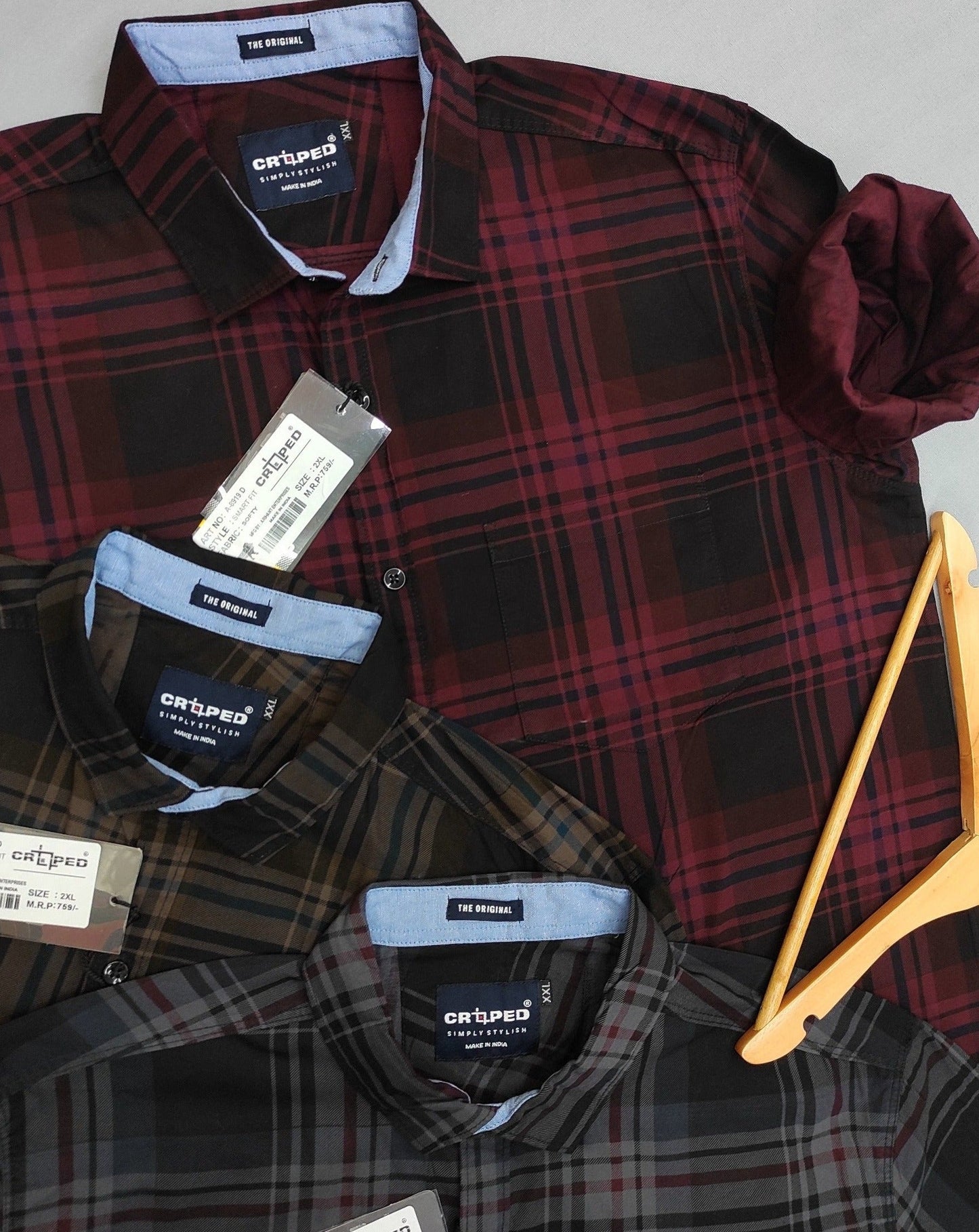 Croped Checks Full Sleeves Shirt