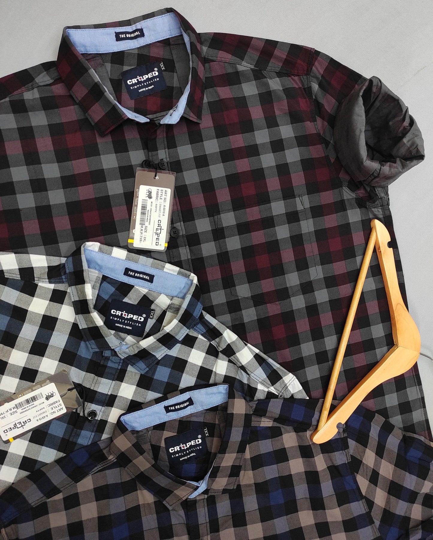 Croped Checks Full Sleeves Shirt