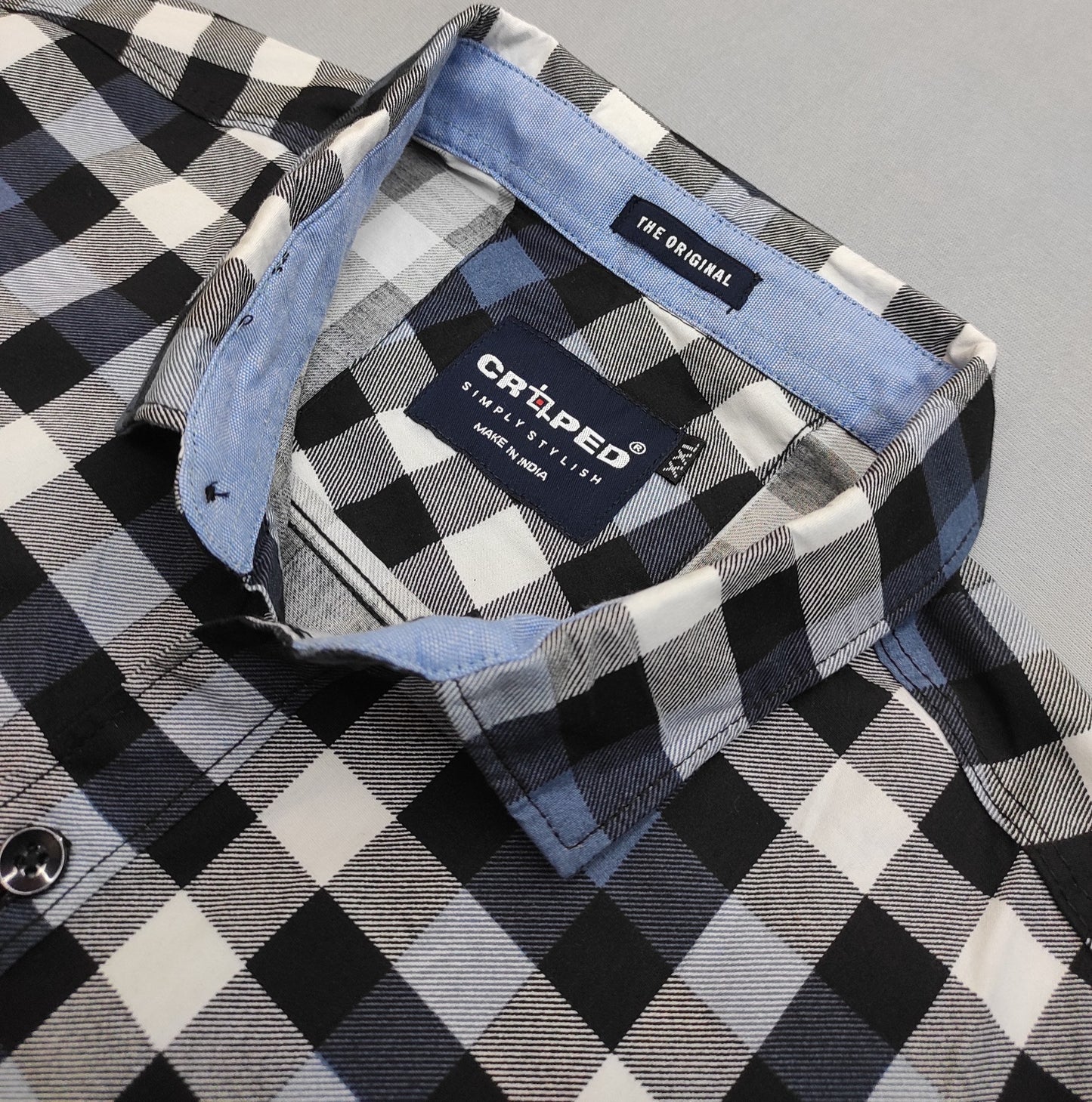 Croped Checks Full Sleeves Shirt