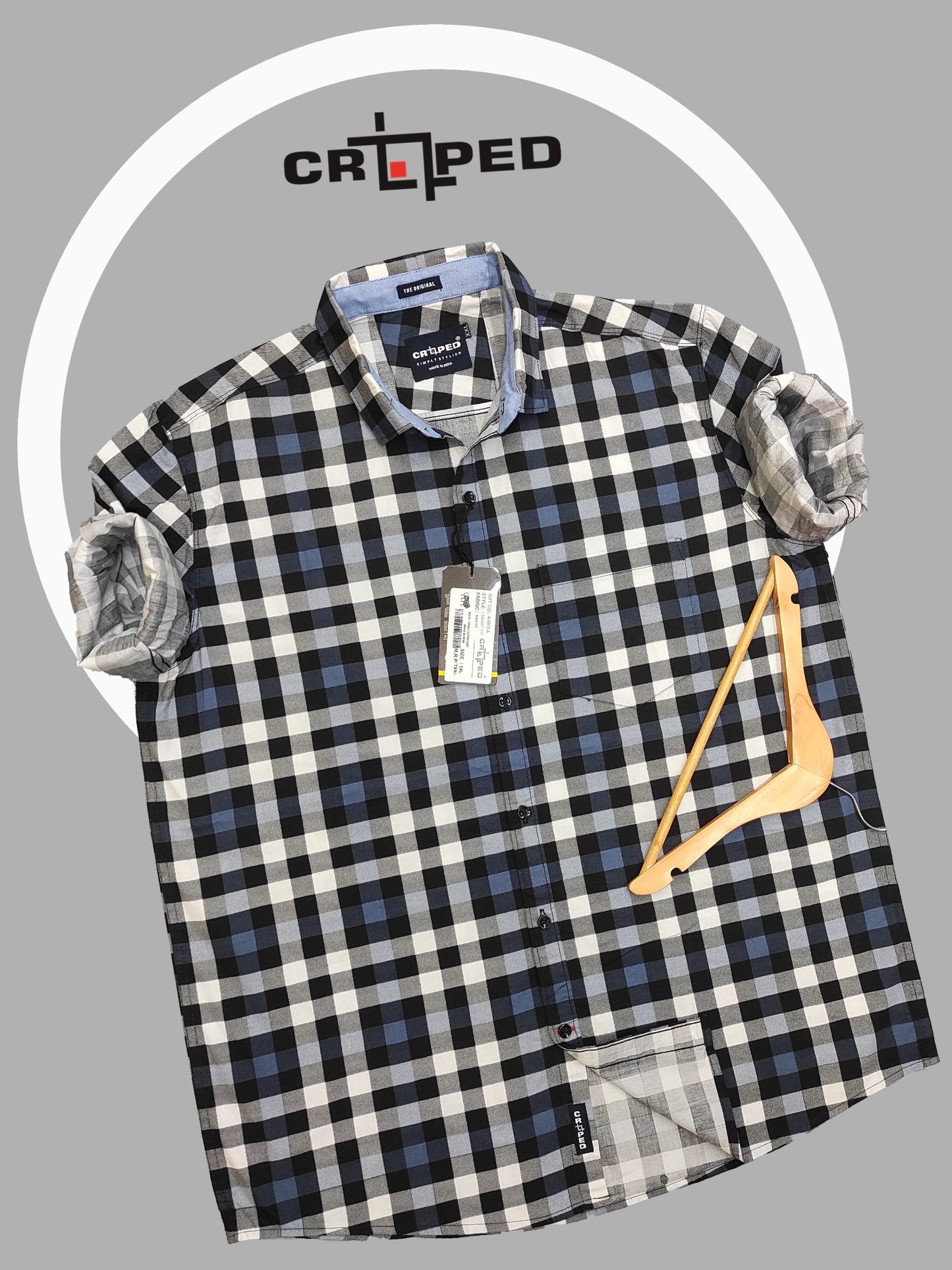 Croped Checks Full Sleeves Shirt