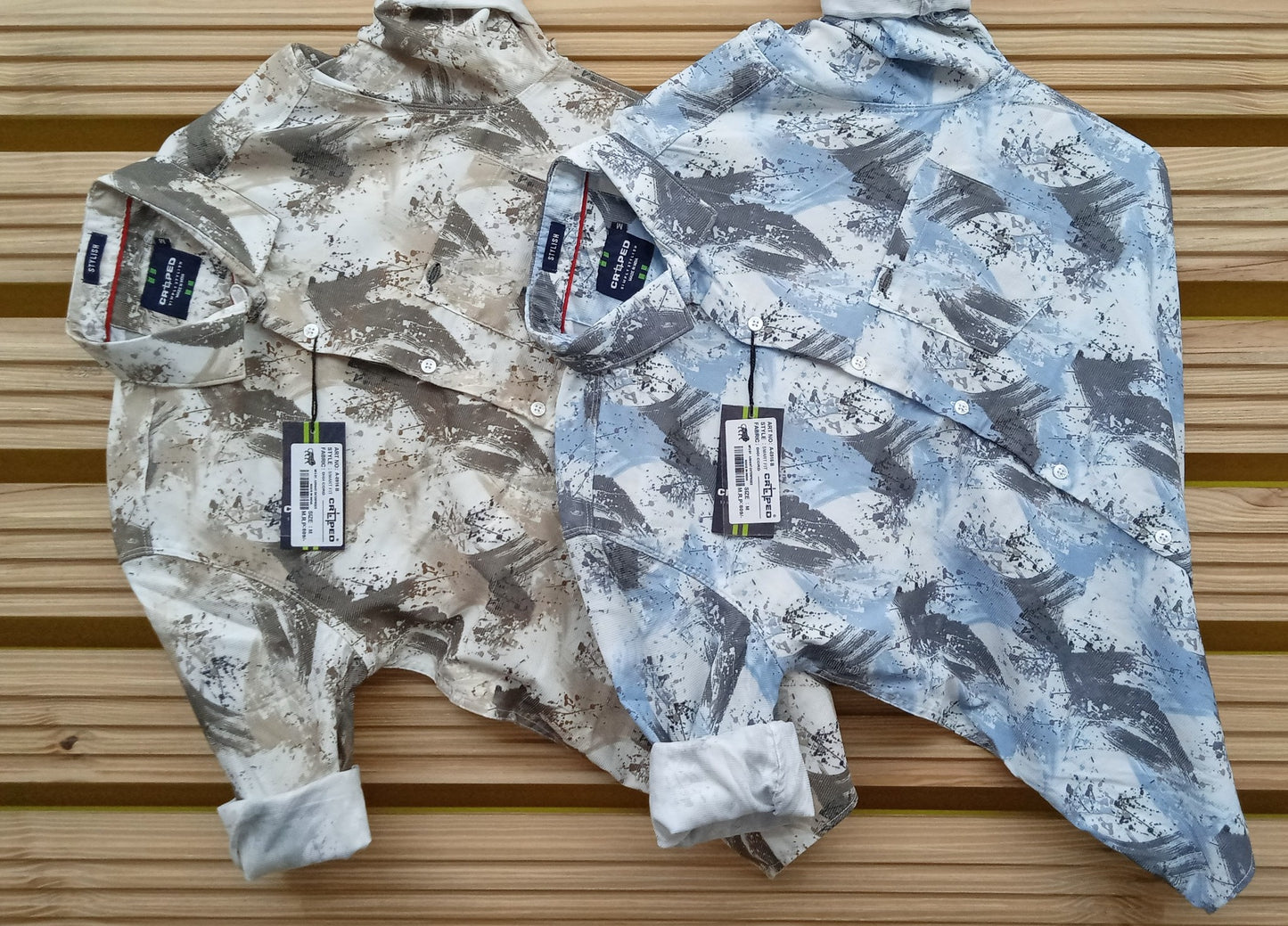 Croped Digital Print Full Sleeves Shirt