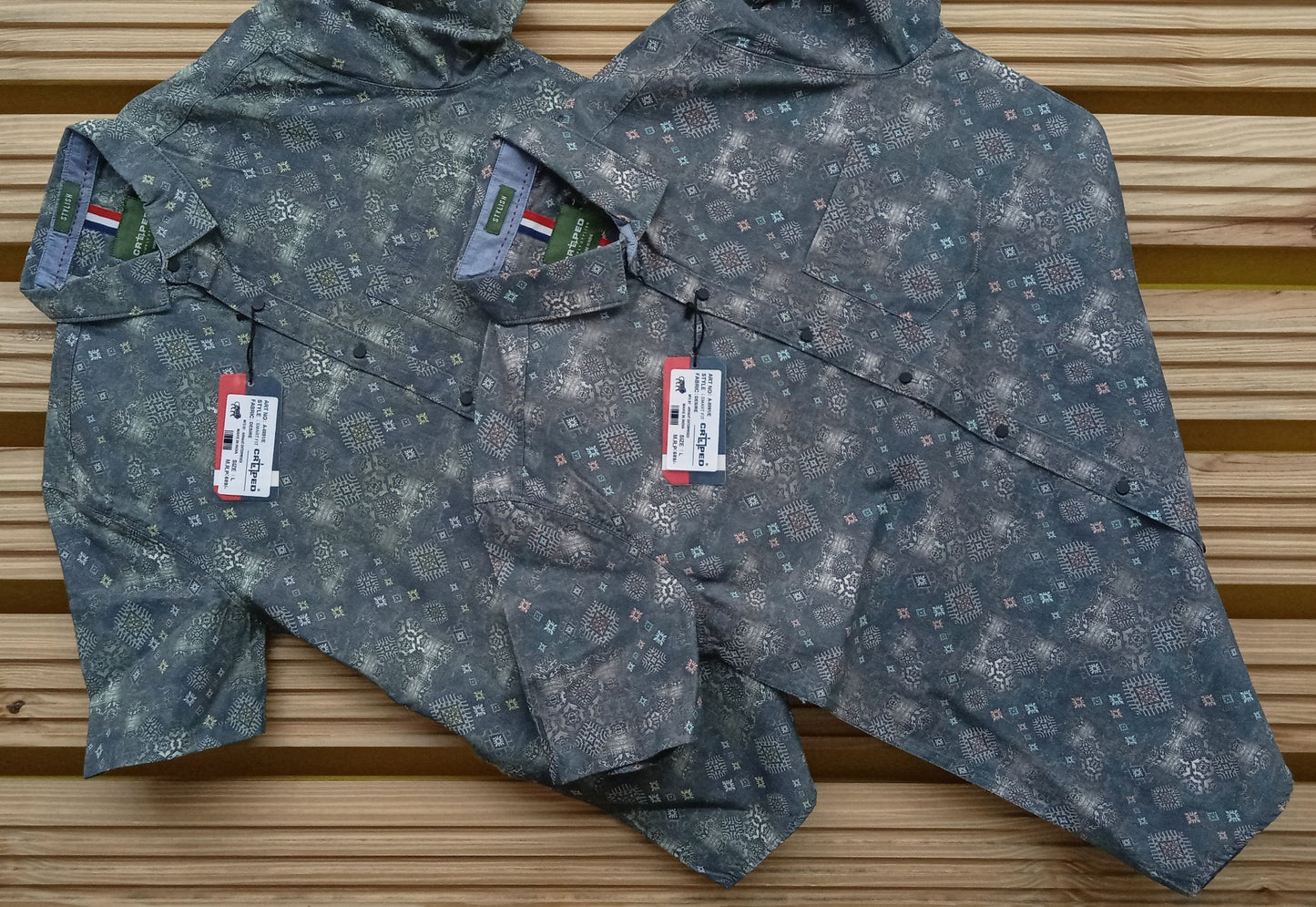 Croped Digital Print Full Sleeves Shirt