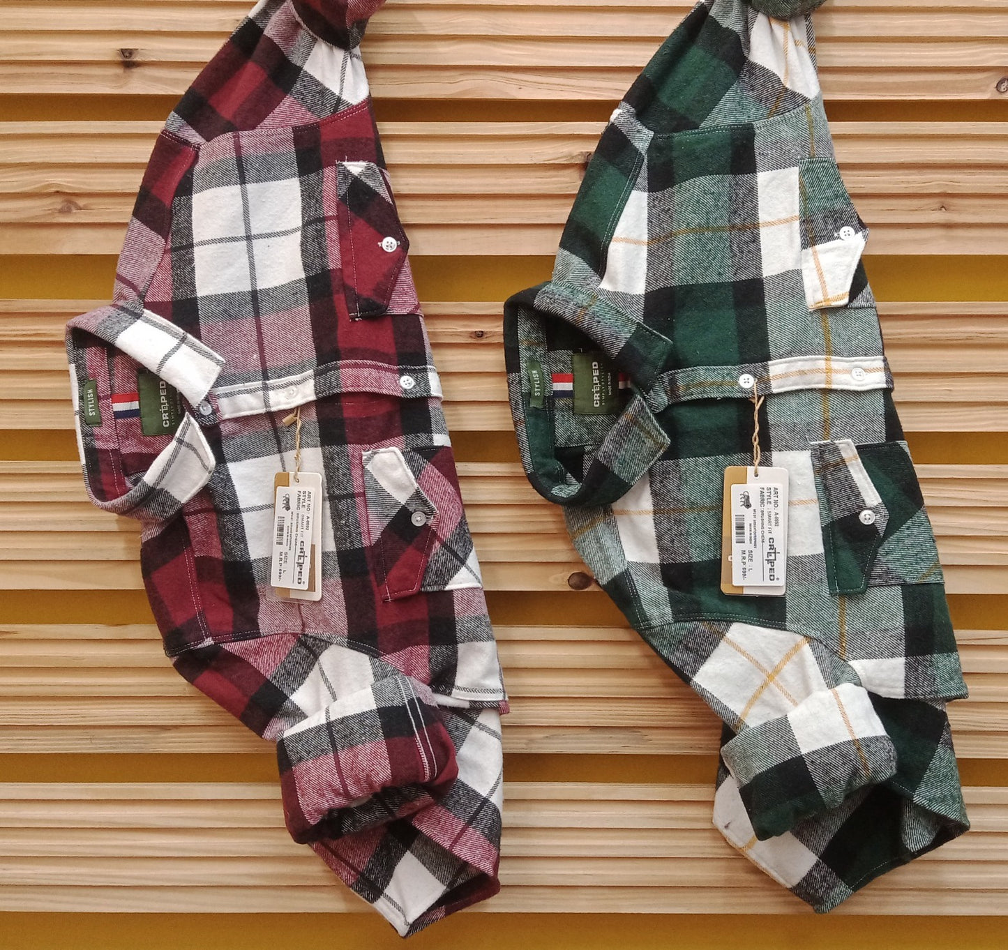 Croped Brushing Checks Shirt