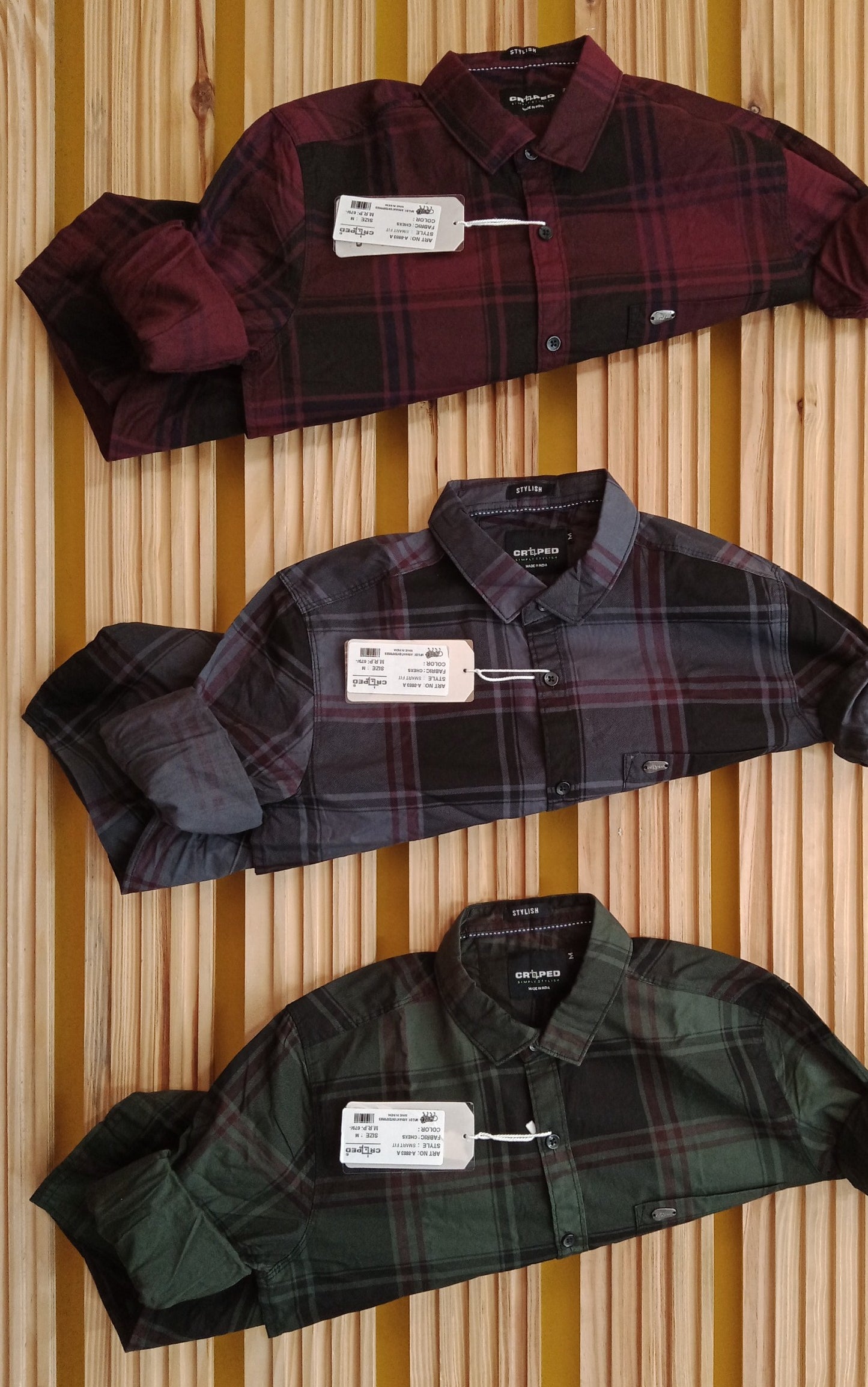 Croped Checks Full Sleeve Shirt