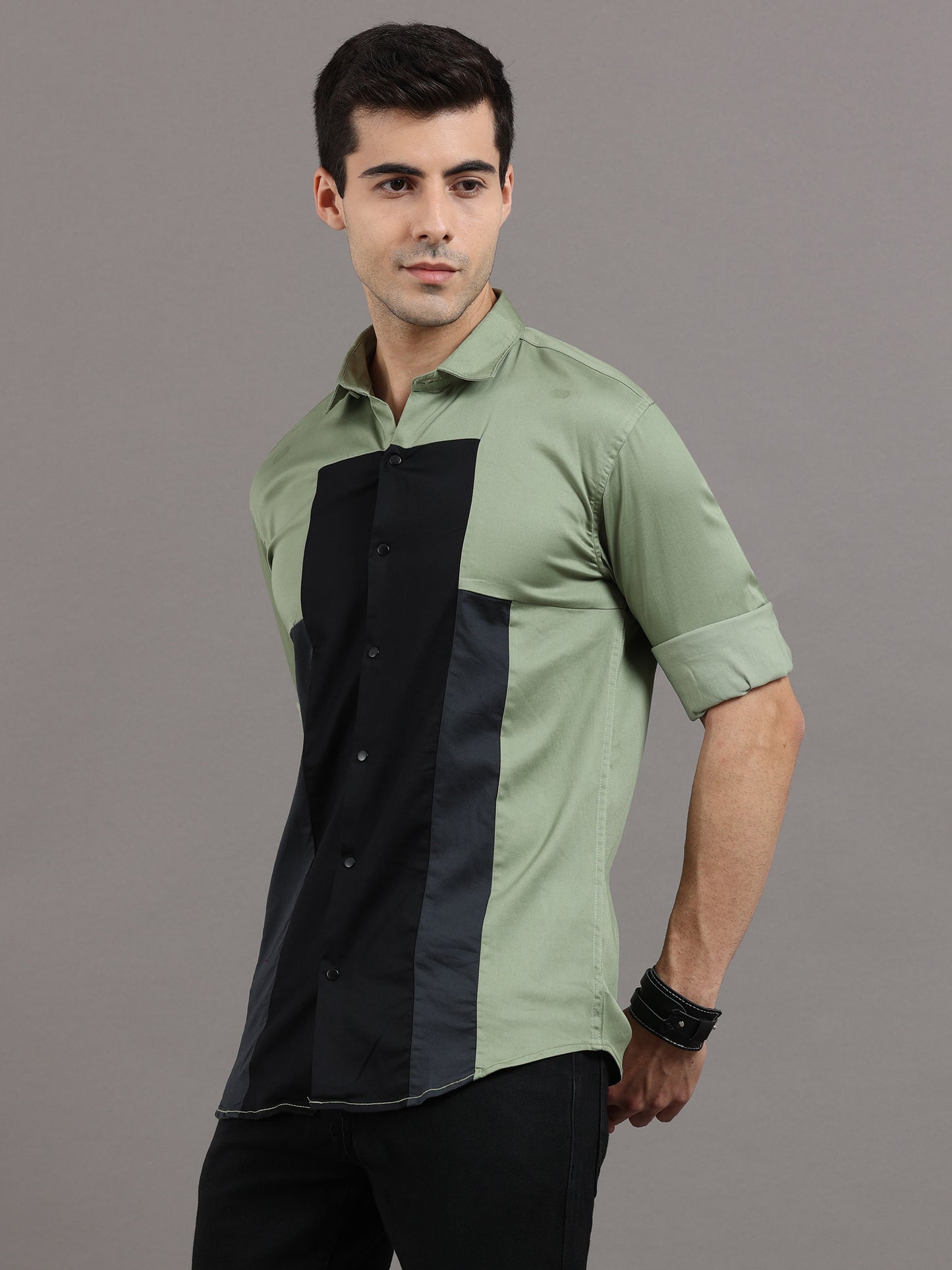 Onfire fancy designer shirt - Light Green