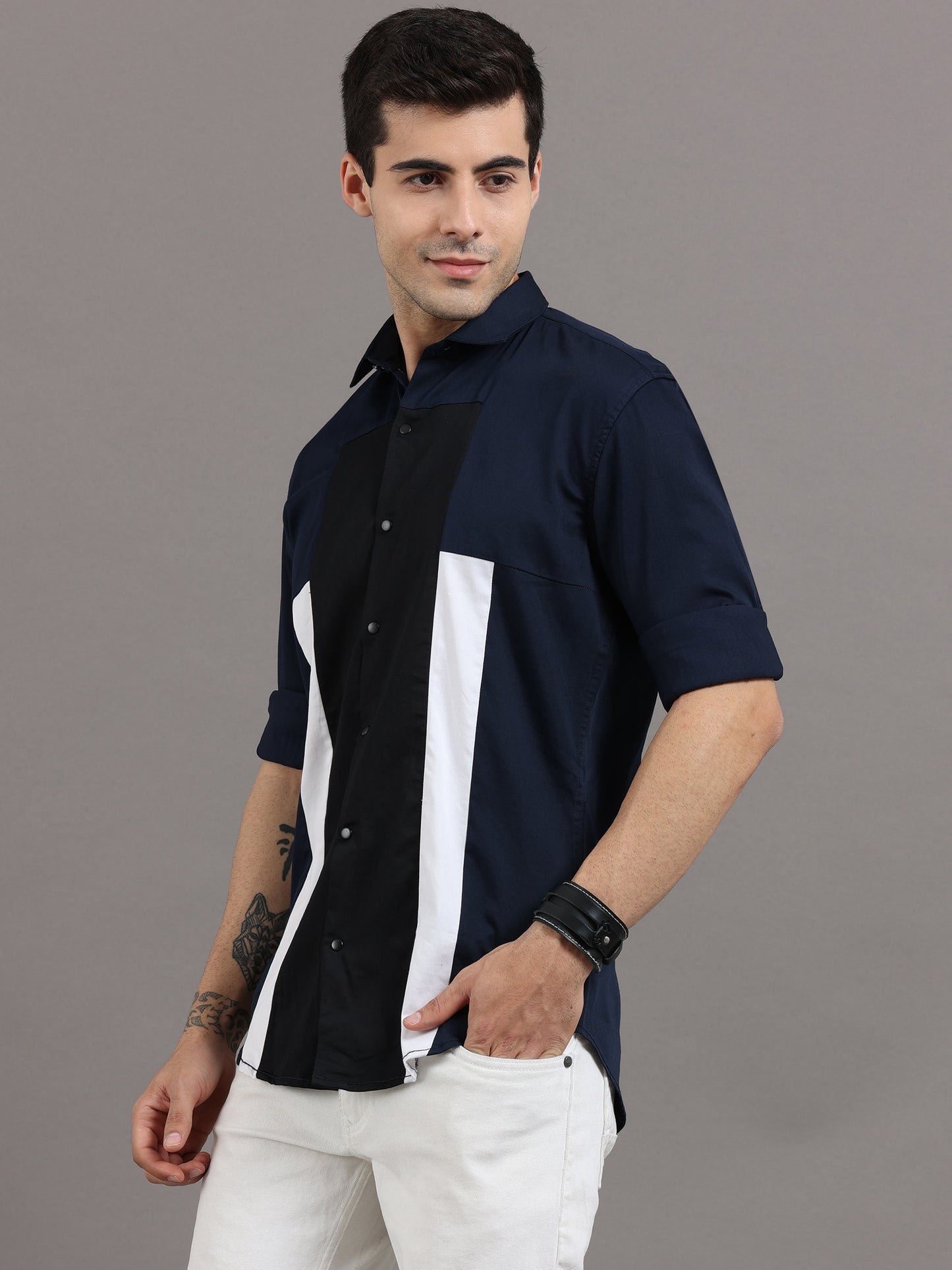 Onfire fancy designer shirt - Navy Blue