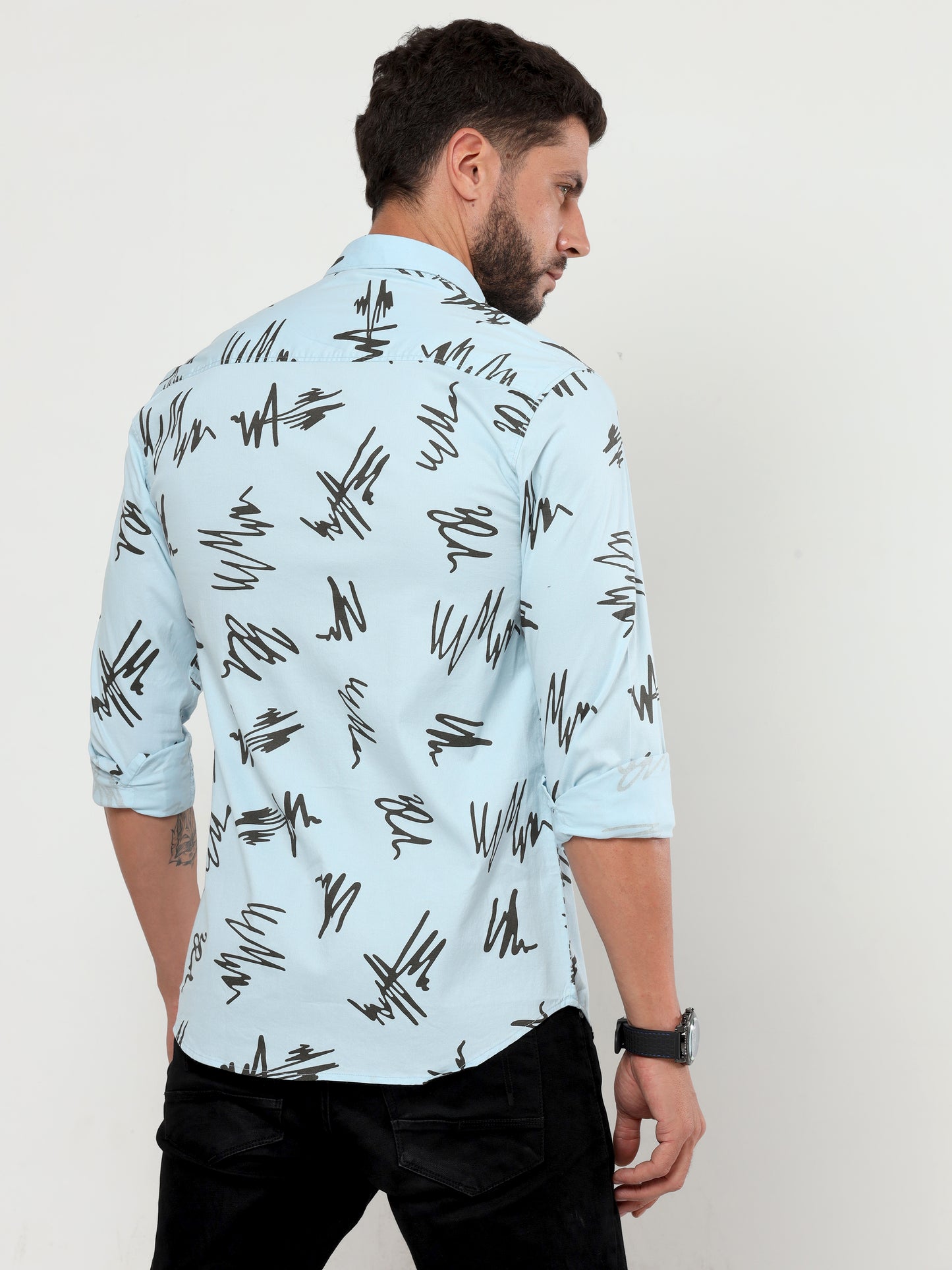 onfire lycra atlanta abstract print 2084 sky blue