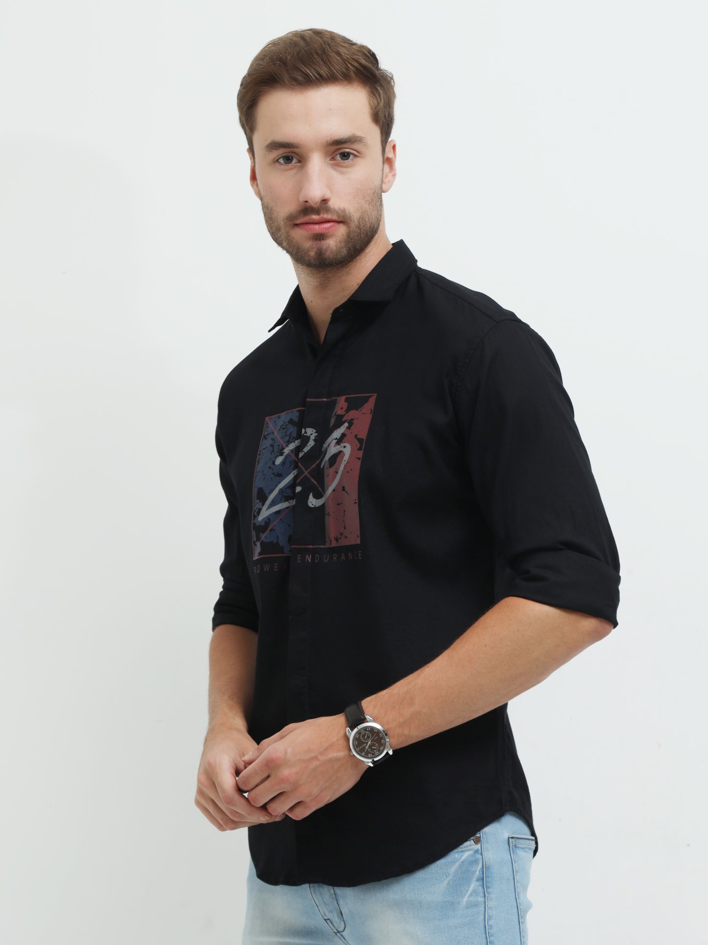 Onfire Designer Black Shirt