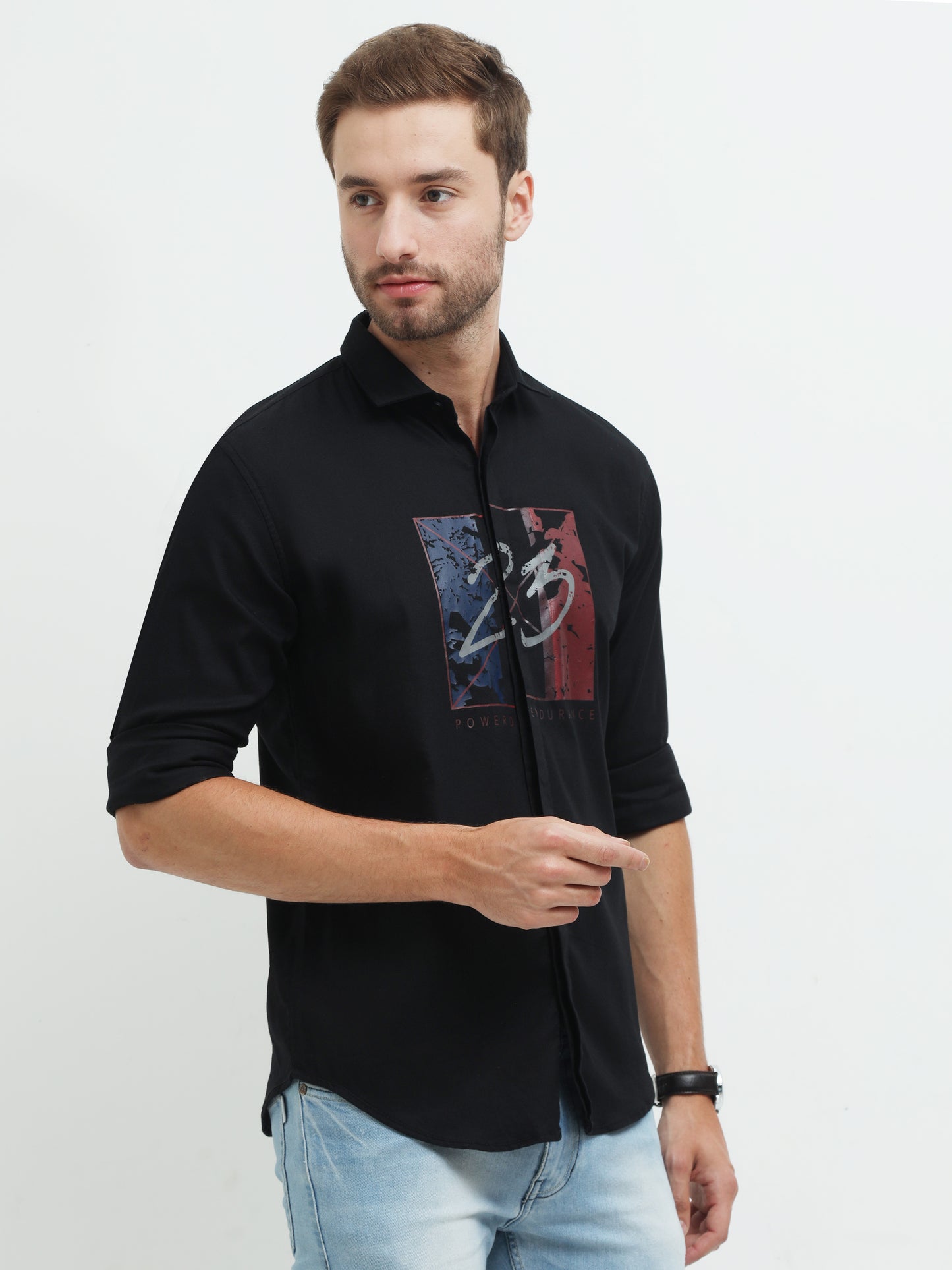 Onfire Designer Black Shirt