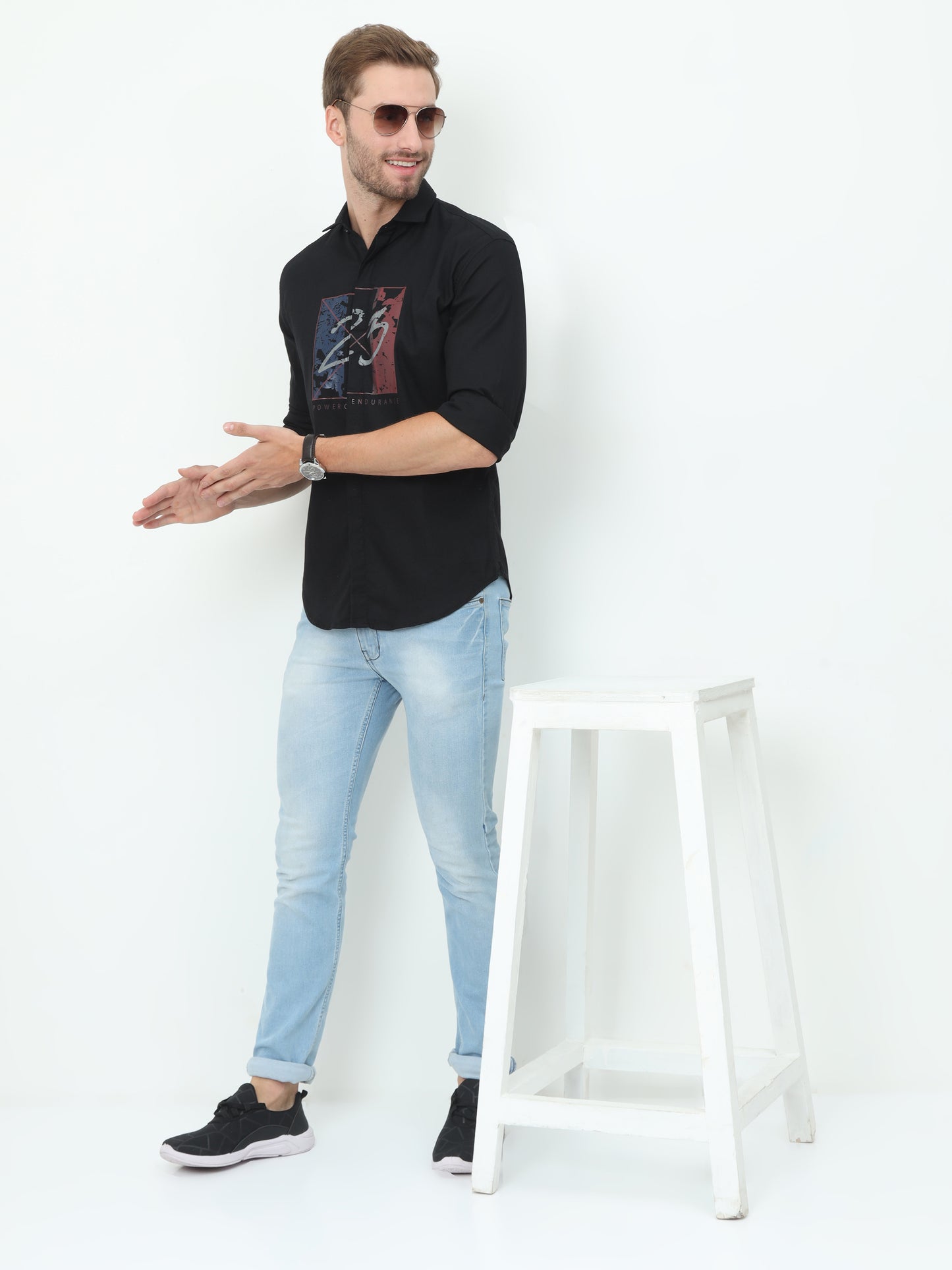 Onfire Designer Black Shirt