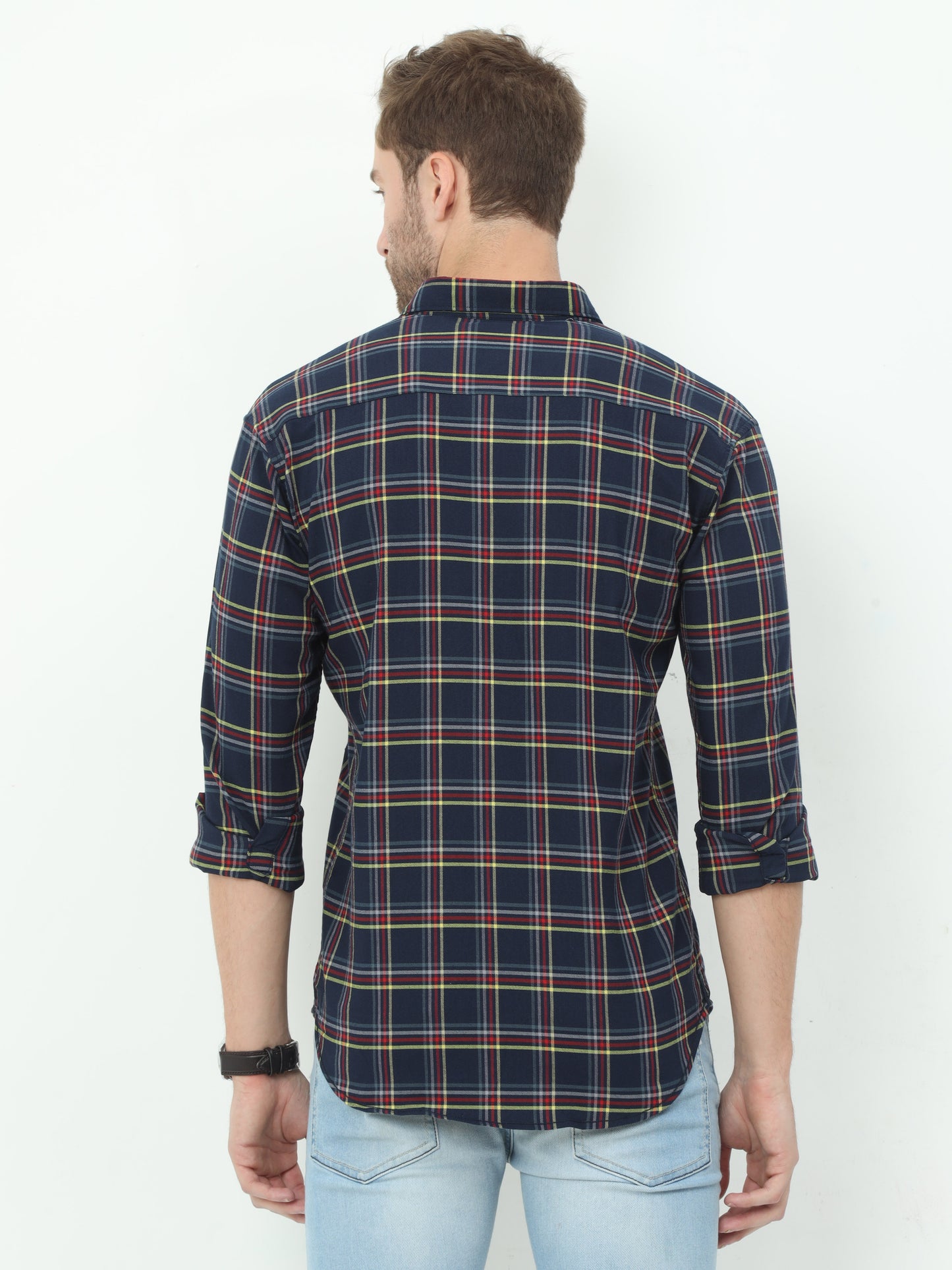 Onfire Checks Blue Shirt