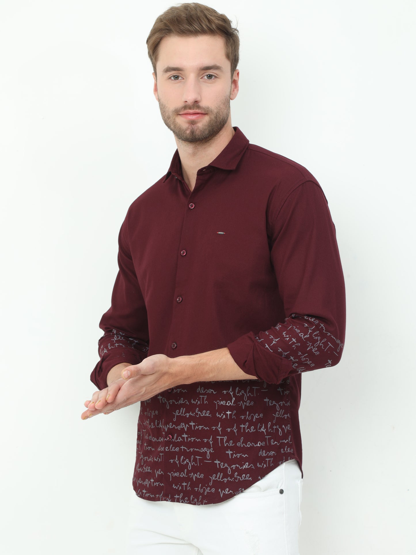 Onfire Mario Designer Maroon Shirt