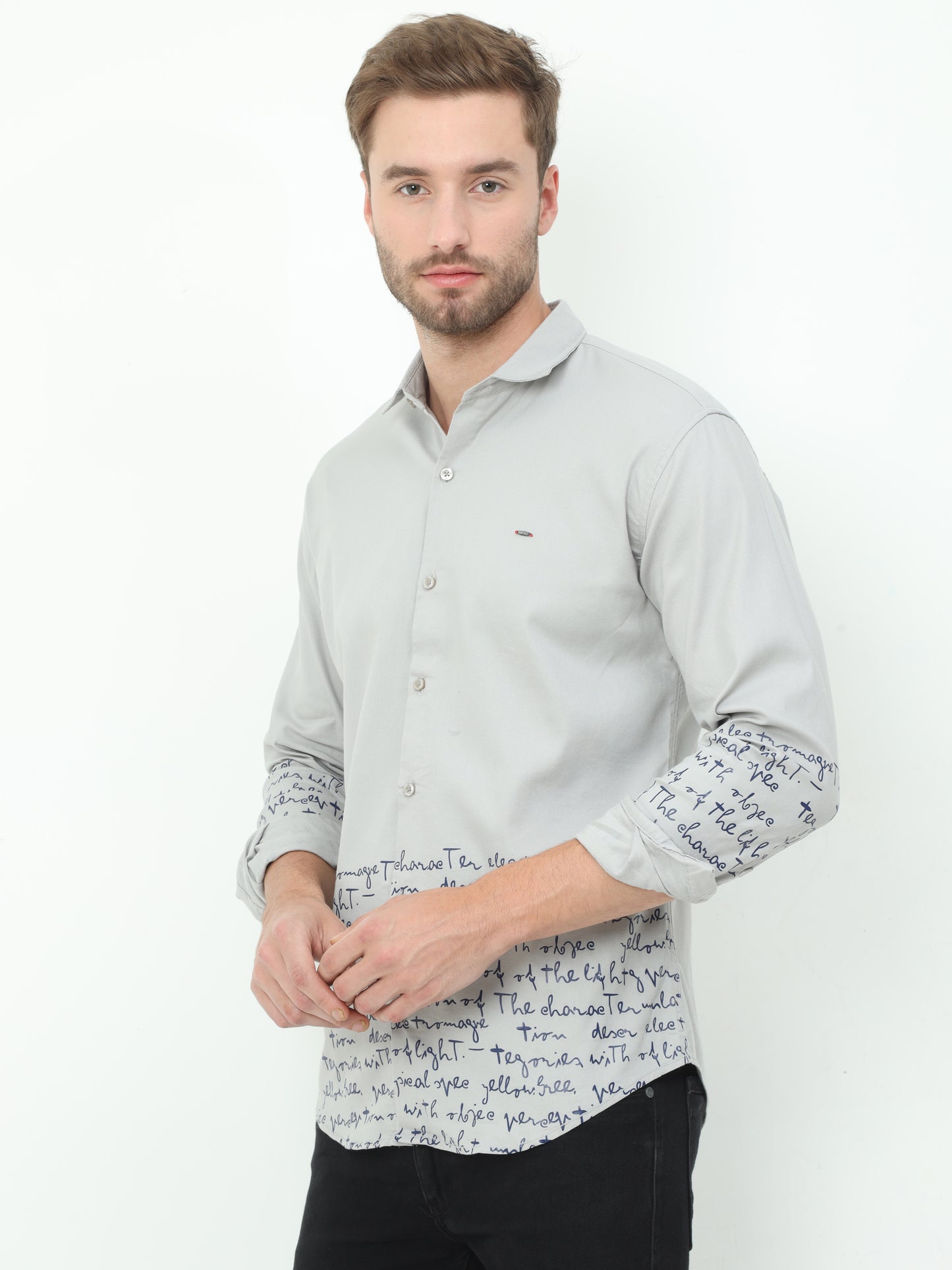 Onfire Mario Designer Light Grey Shirt
