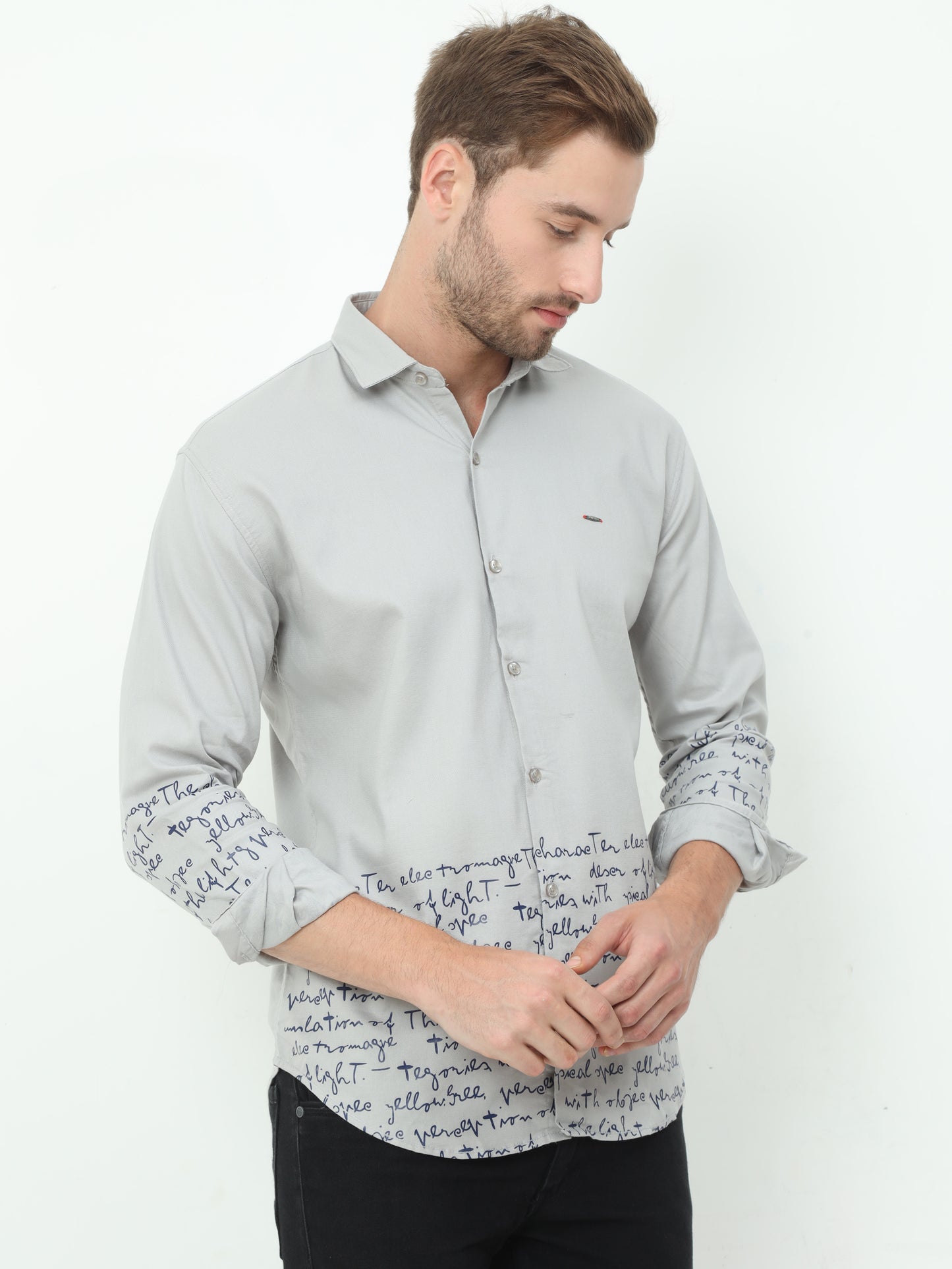 Onfire Mario Designer Light Grey Shirt
