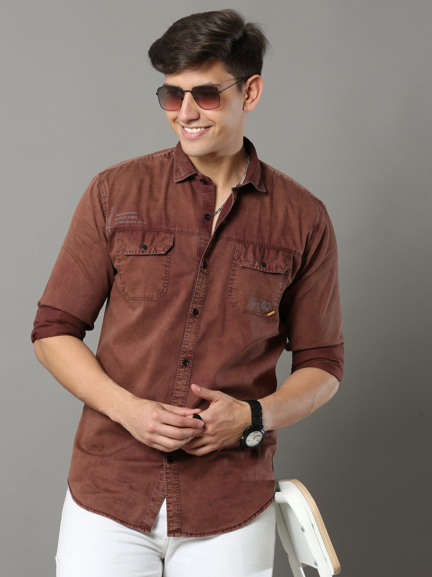 Onfire Sulphur Cargo Rust Shirt