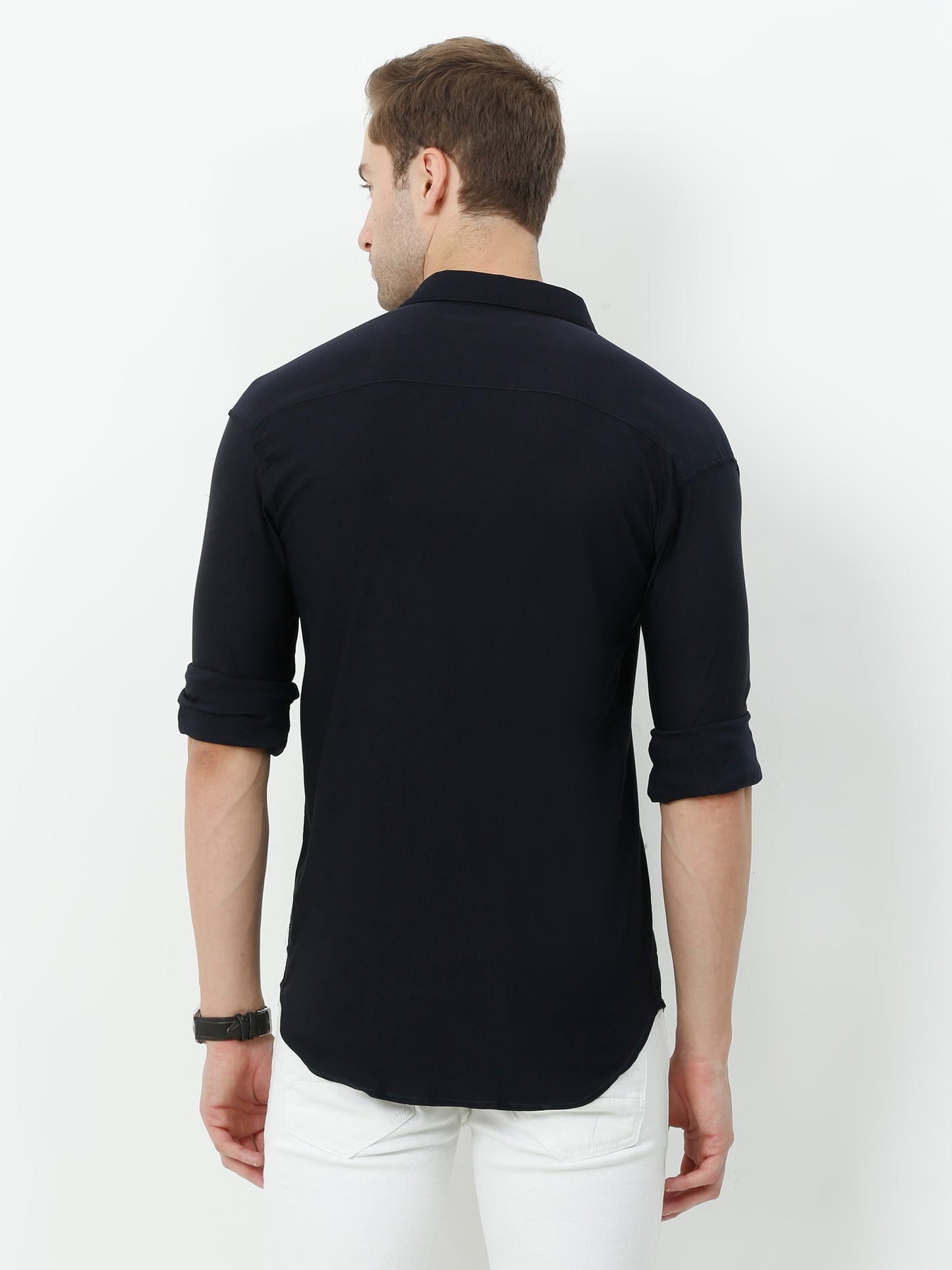 Onfire Designer Navy Blue Shirt