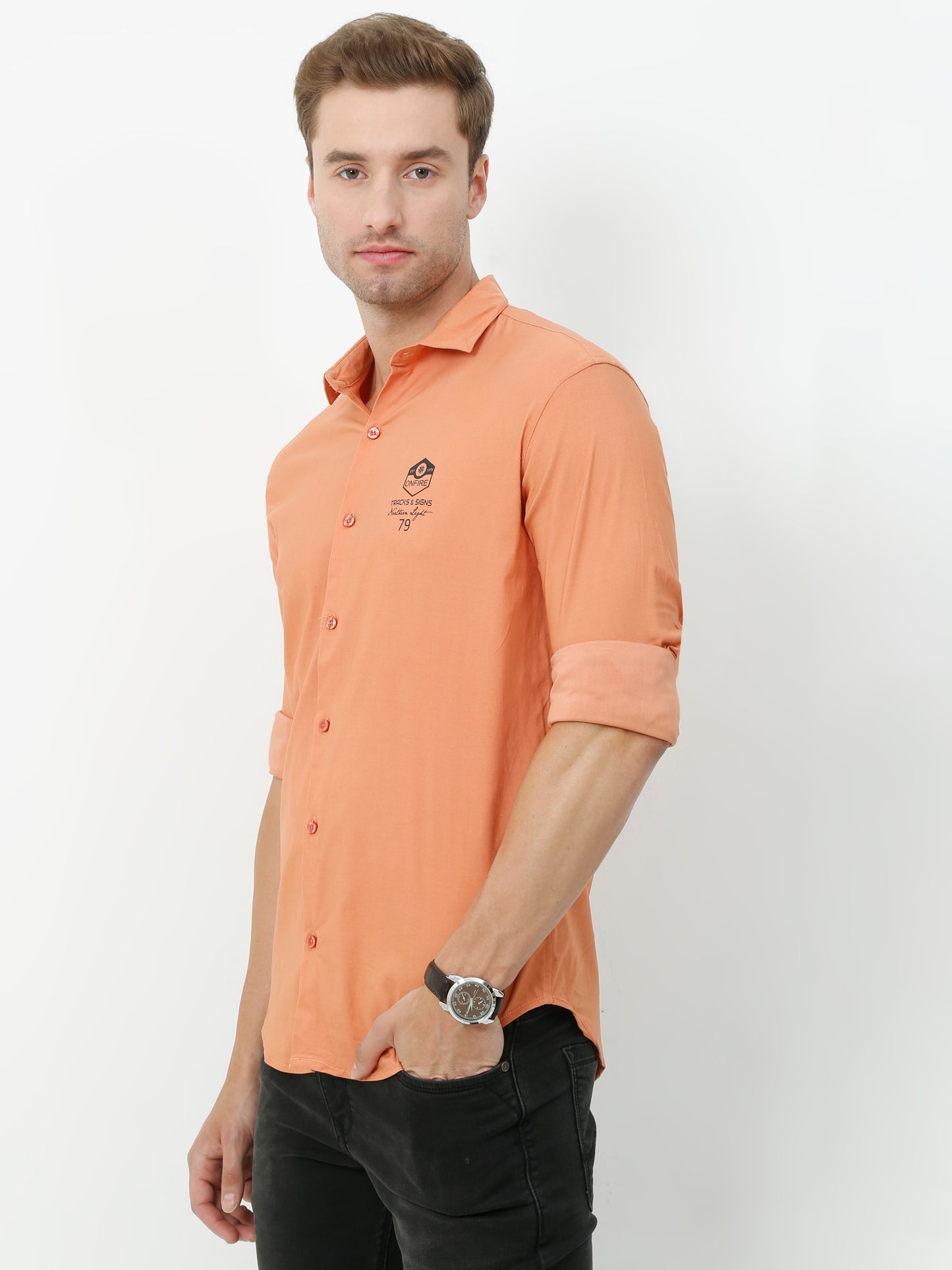 Onfire Designer Orange Shirt