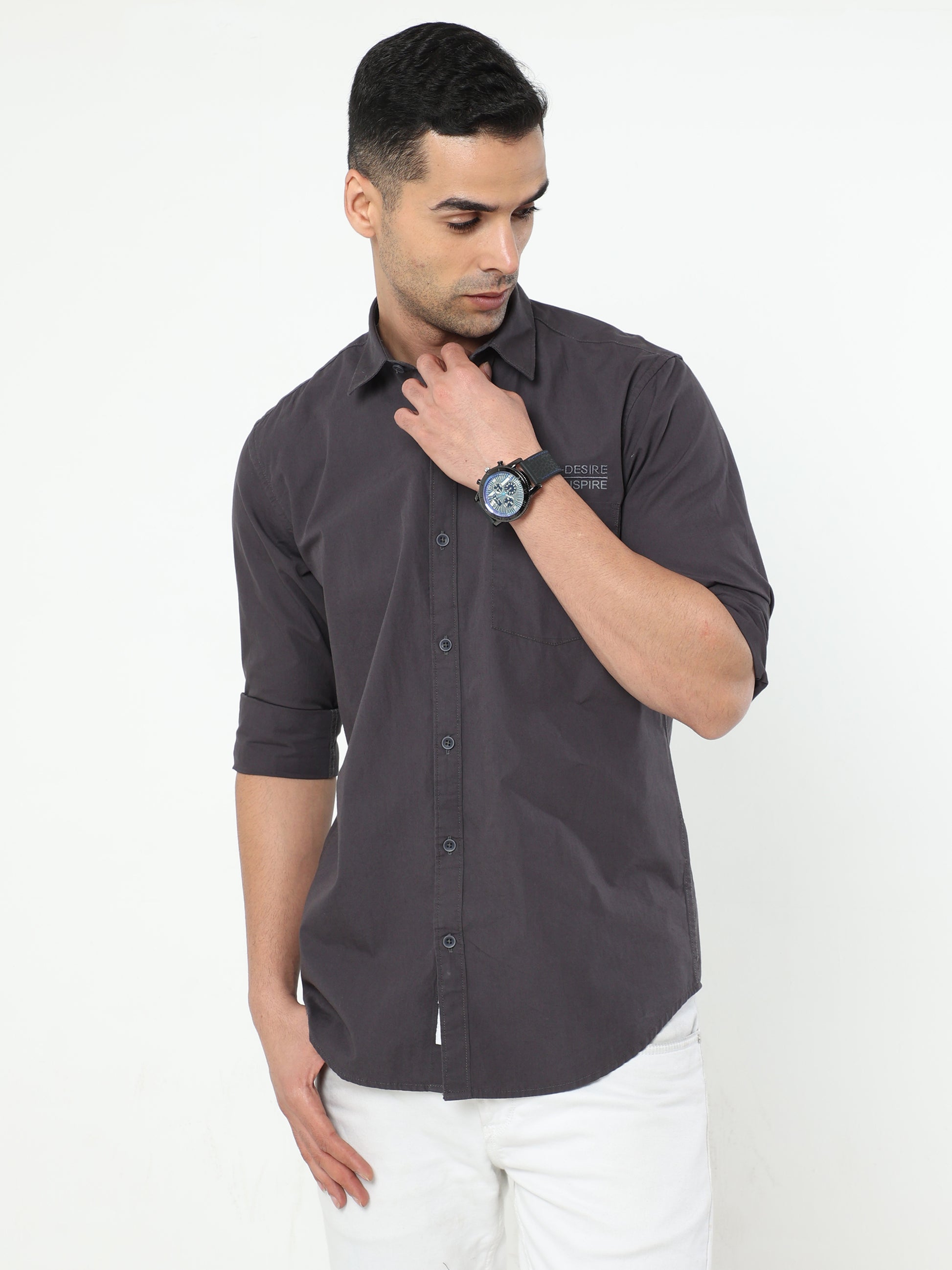 Onfire Solid Dark Grey Shirt