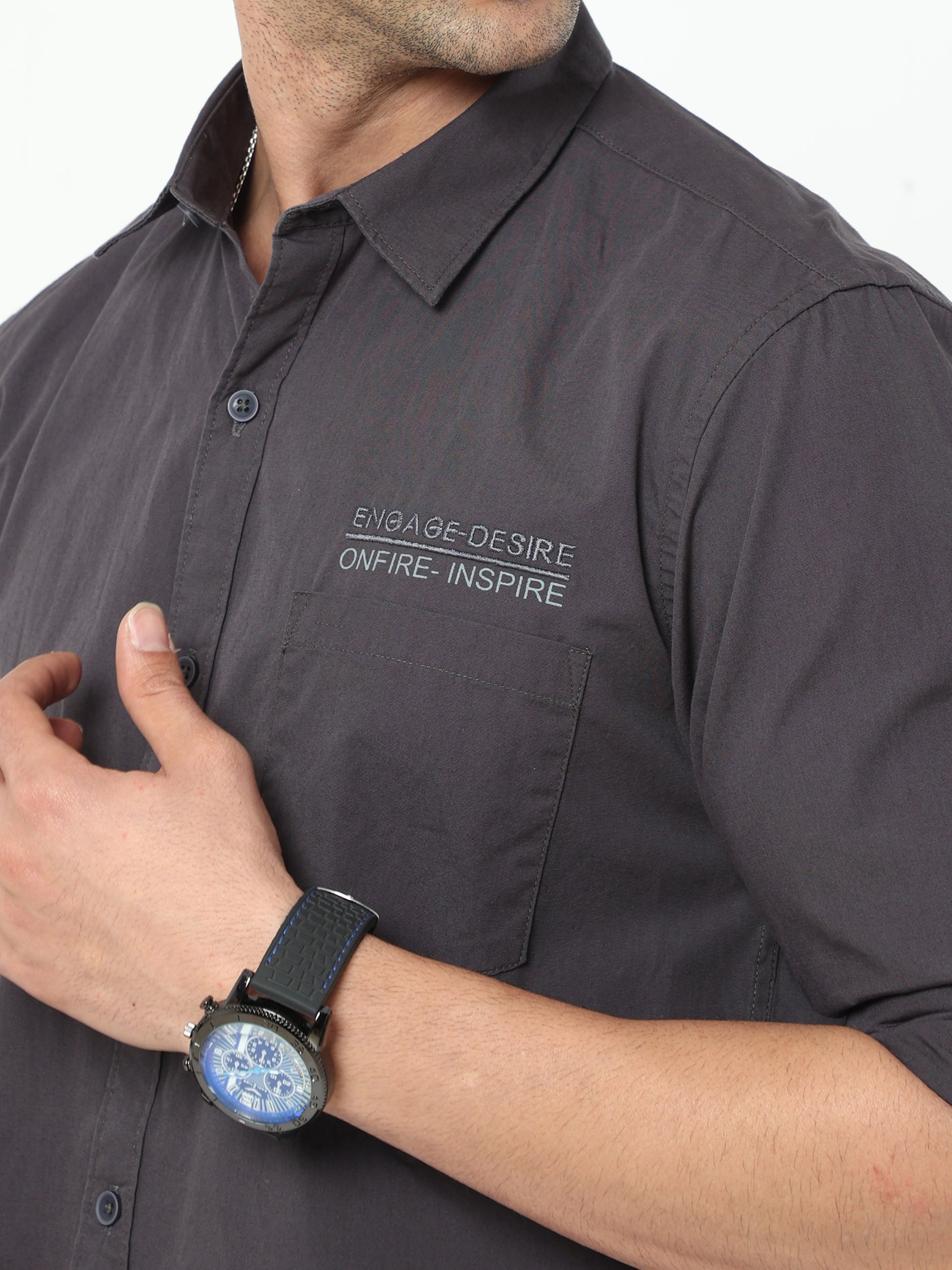 Onfire Solid Dark Grey Shirt