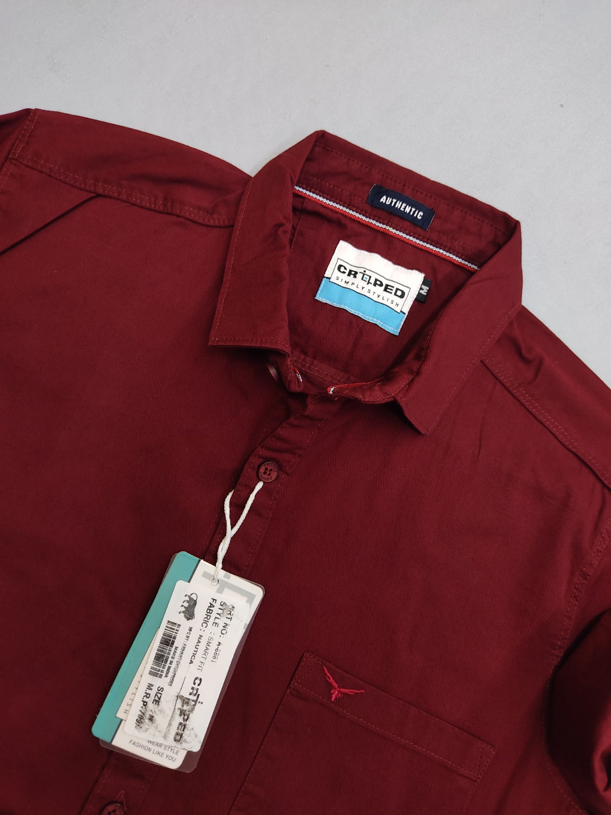 Croped Nautica Plain Shirt