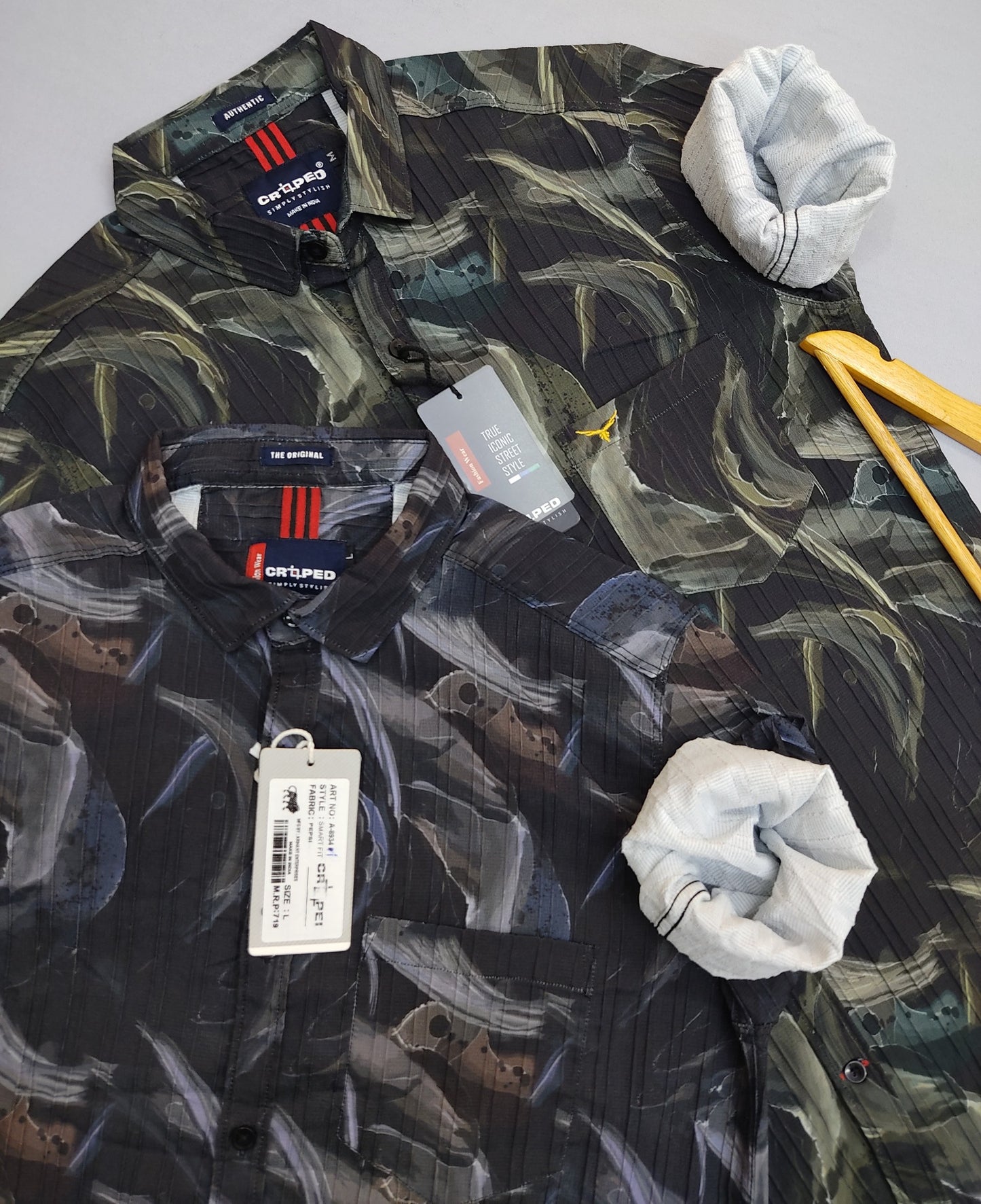 Croped Digital Print Shirt