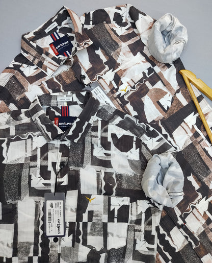 Croped Digital Print Shirt