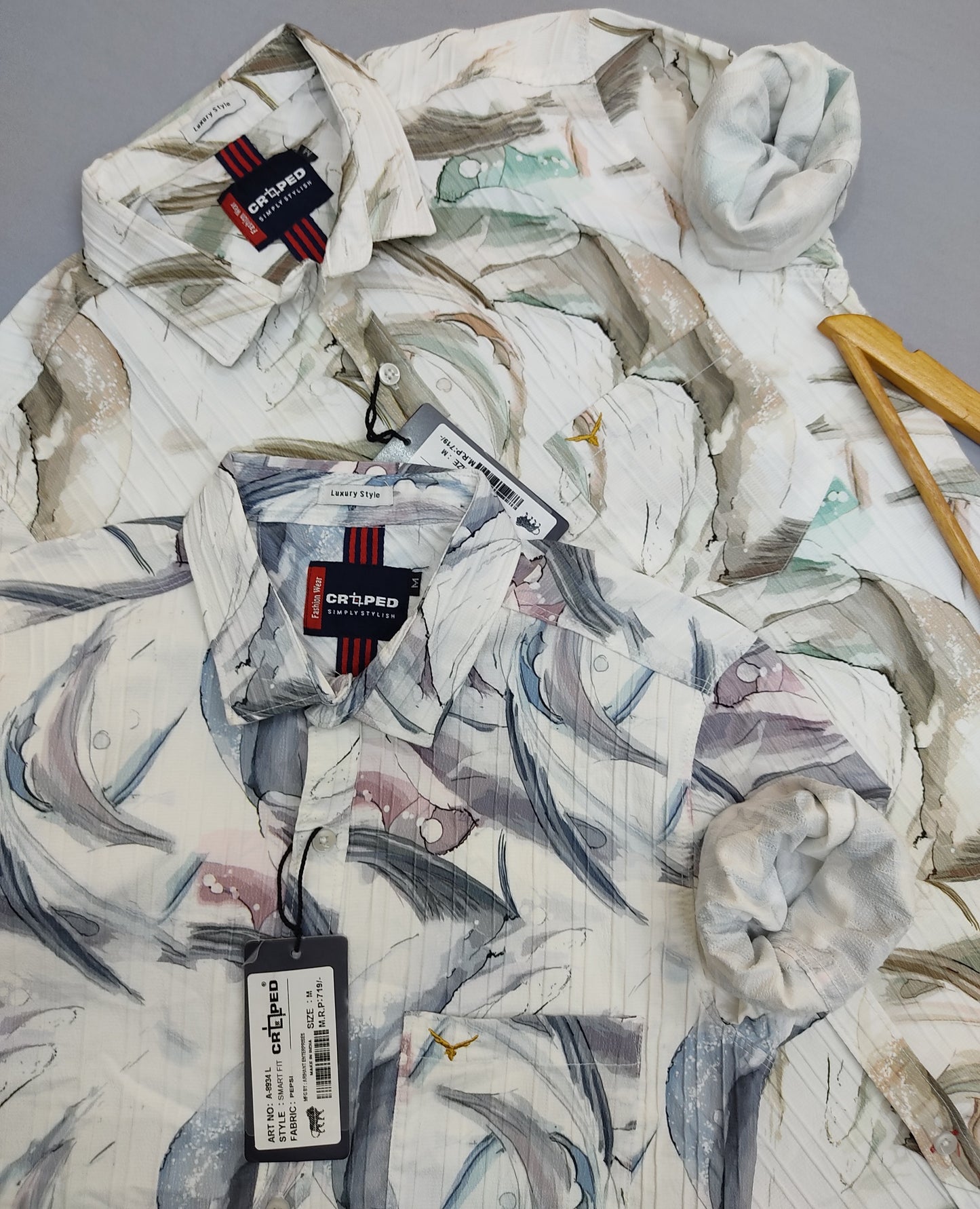 Croped Digital Print Shirt