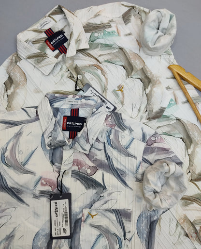 Croped Digital Print Shirt
