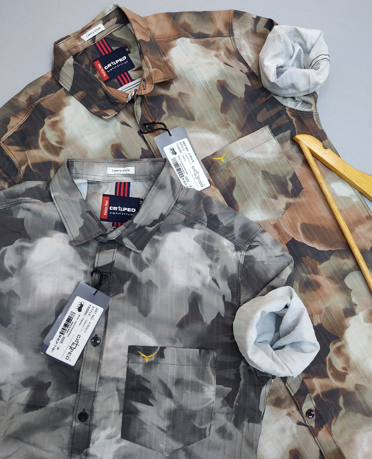Croped Digital Print Shirt
