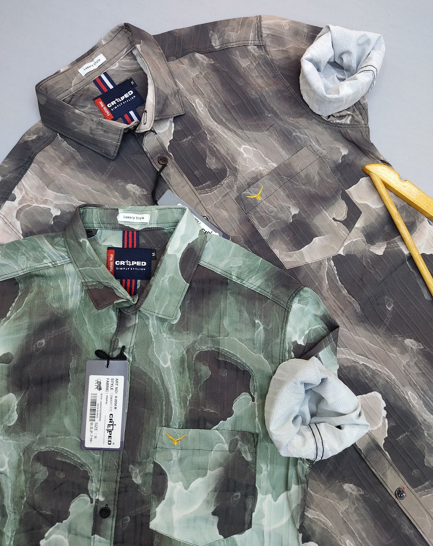 Croped Digital Print Shirt