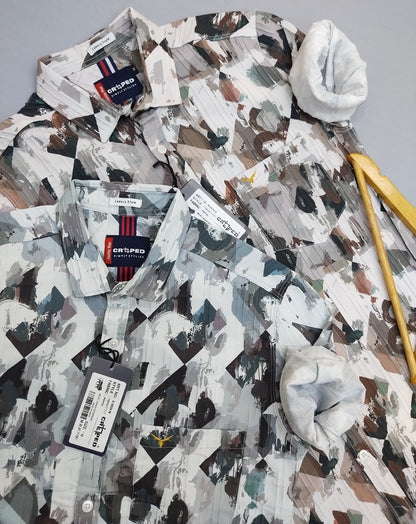 Croped Digital Print Shirt