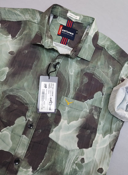 Croped Digital Print Shirt