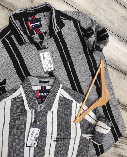 Croped Stripes Full Sleeves Shirt