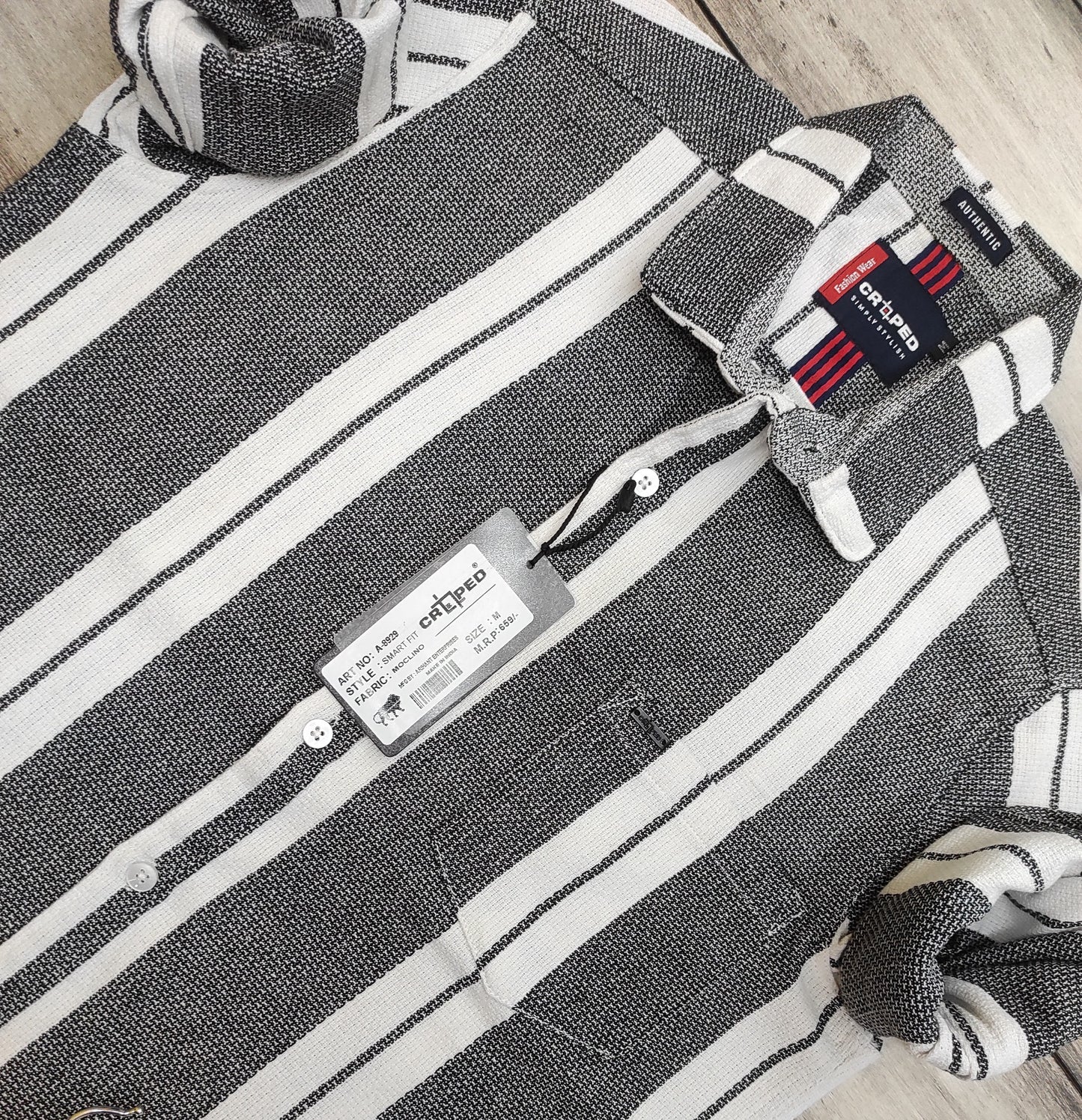 Croped Stripes Full Sleeves Shirt