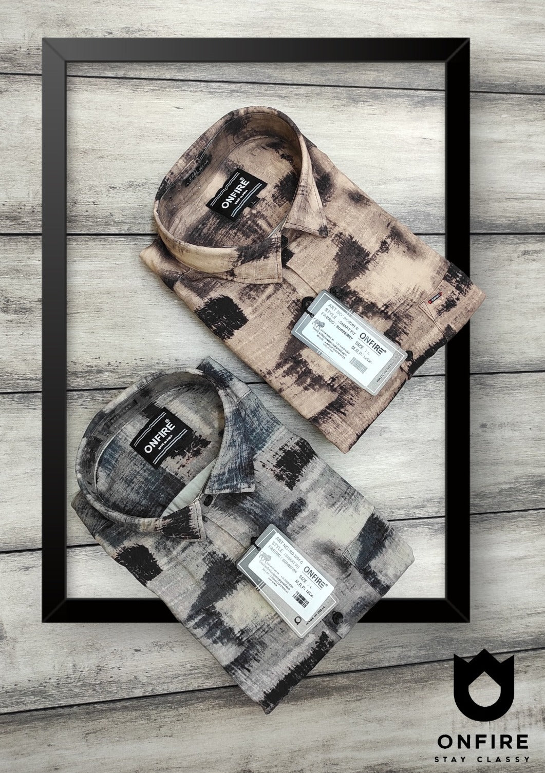 Onfire Burberry Digital Print Shirt