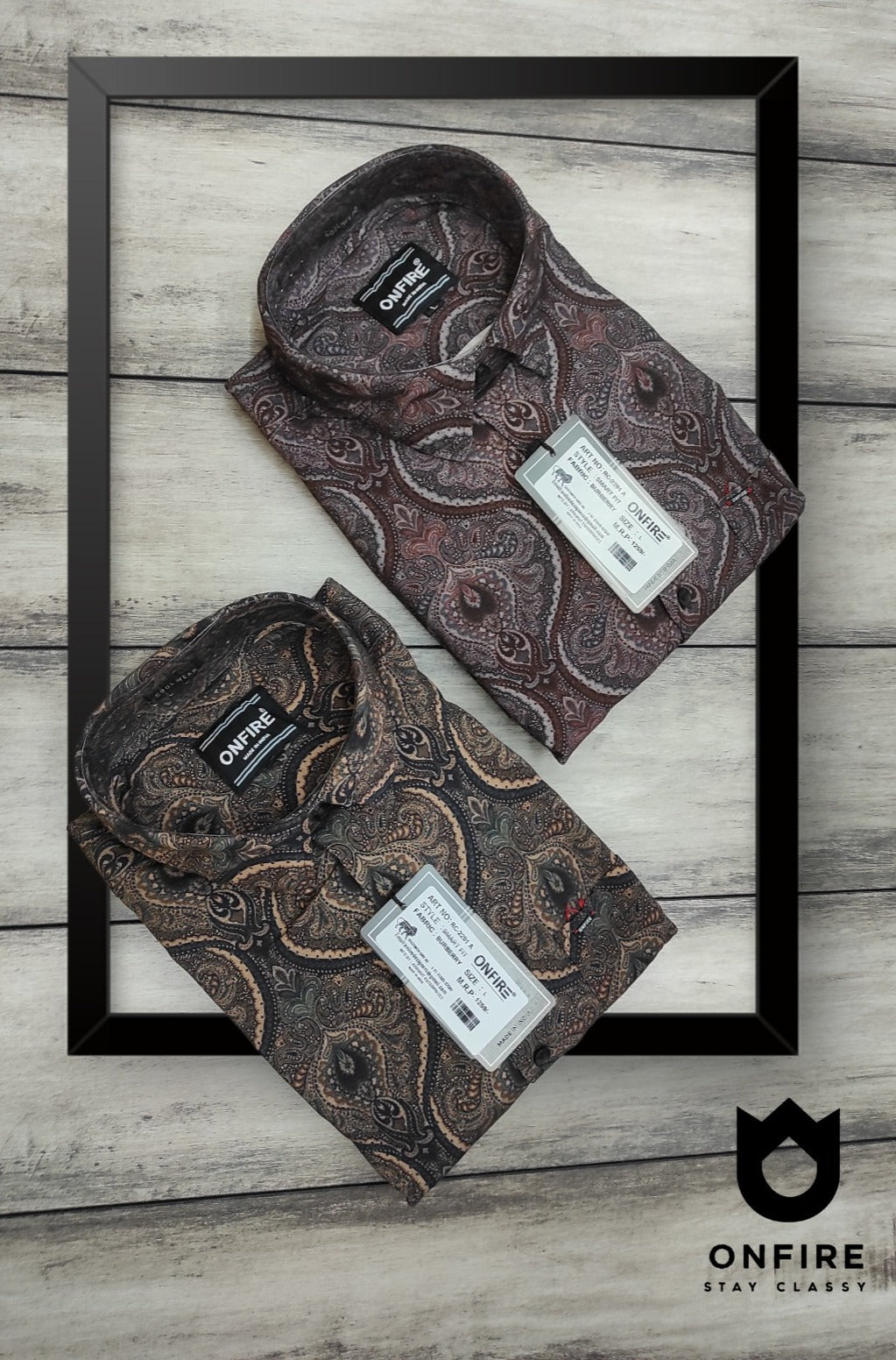 Onfire Burberry Digital Print Shirt