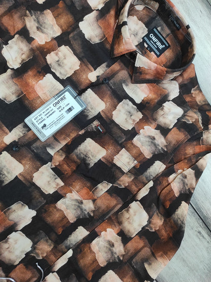 Onfire Burberry Digital Print Shirt
