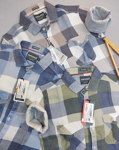 Croped Airforce Checks Full Sleeves Shirts
