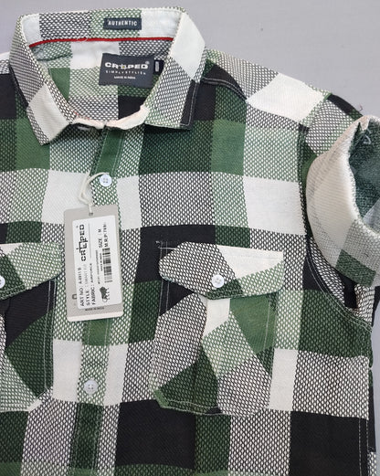 Croped Airforce Checks Full Sleeves Shirts