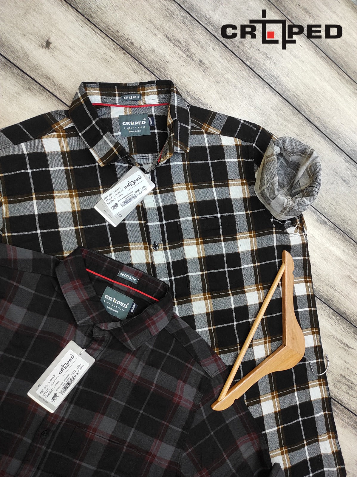 Croped Full sleeves Checks Shirts